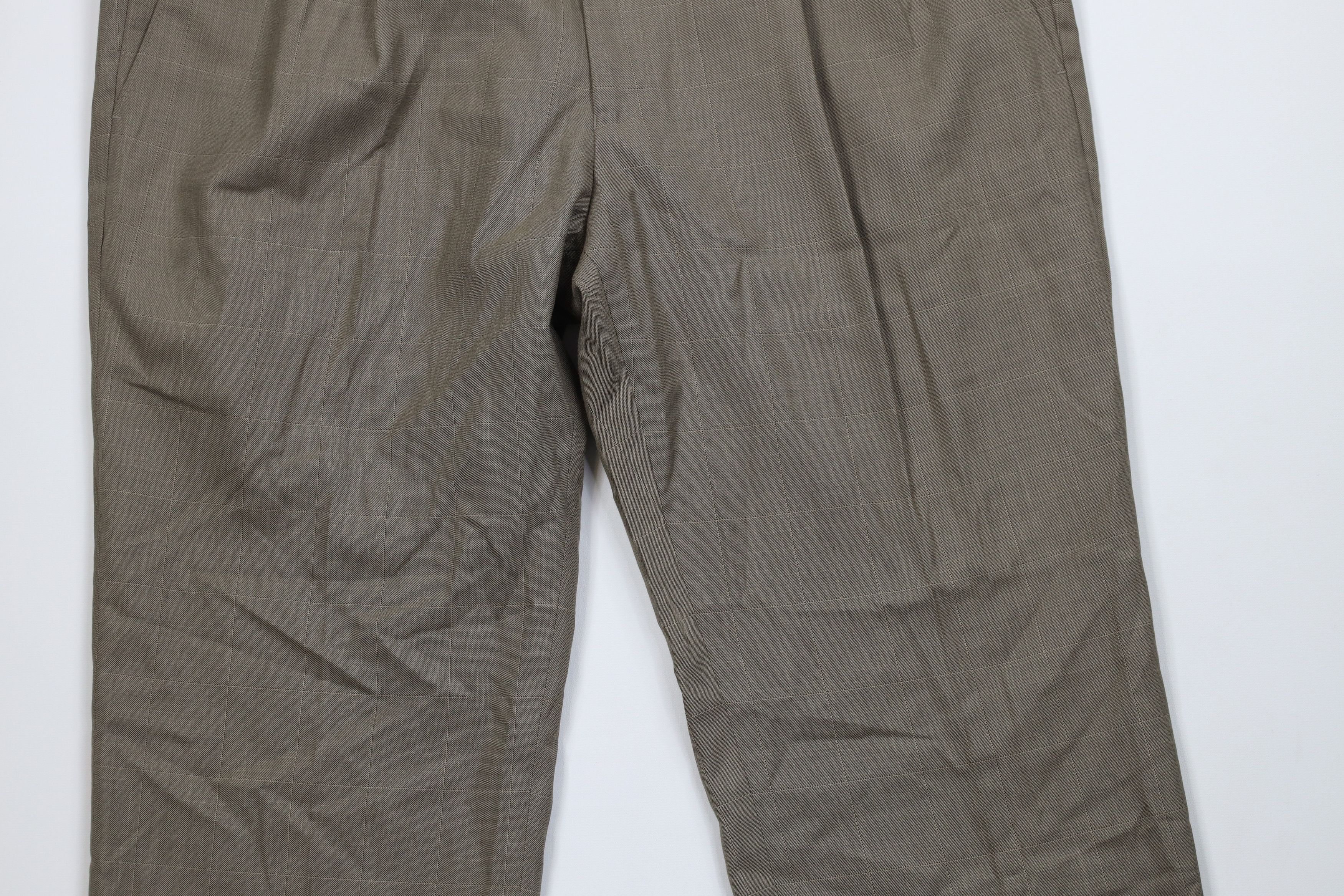 Ralph Lauren Vintage Ralph Lauren Knit Wide Leg Chino Pants Beige Plaid Size US 38 / EU 54 - 3 Thumbnail