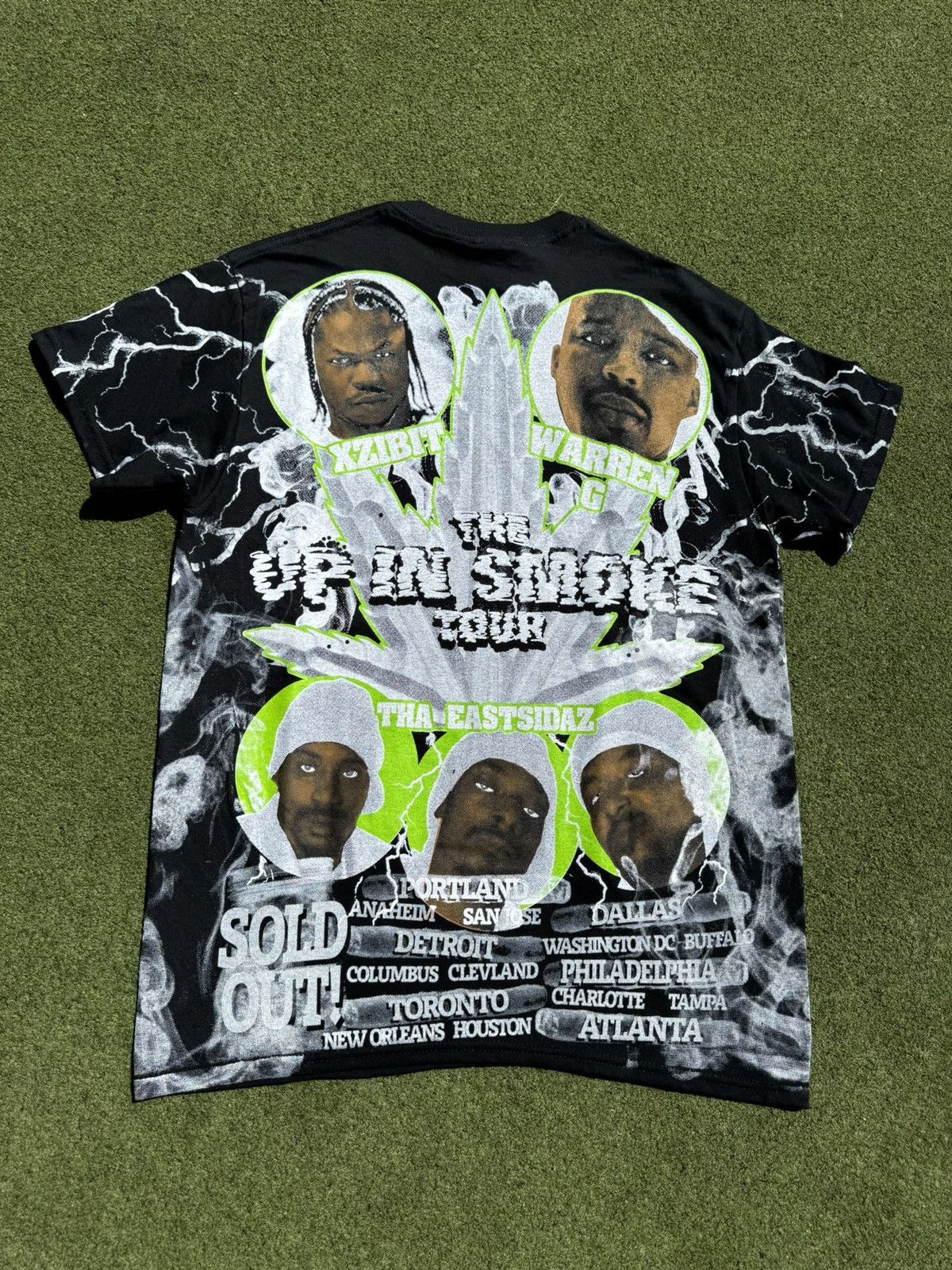 Band Tees × Eminem × Rap Tees 2000 Eminem Up In Smoke Tour All Over Print Rap Tour T-Shirt Size US M / EU 48-50 / 2 - 2 Thumbnail