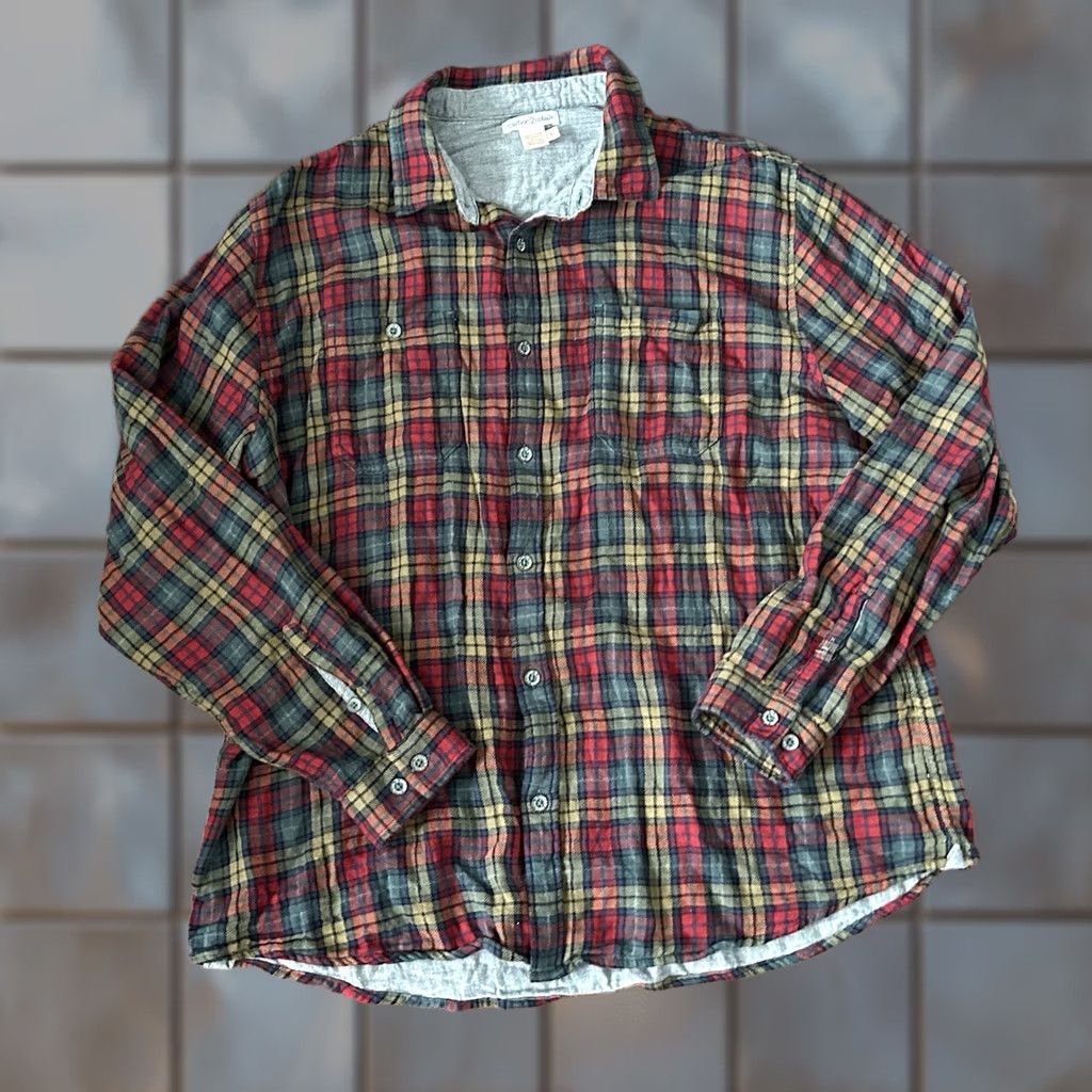 Carbon2Cobalt Carbon 2 Cobalt Flannel Shirt Large Plaid 100% Cotton Casual Button-Front Shirt Mens L Multicolor Black Red Green Blue Size US L / EU 52-54 / 3 - 1 Thumbnail