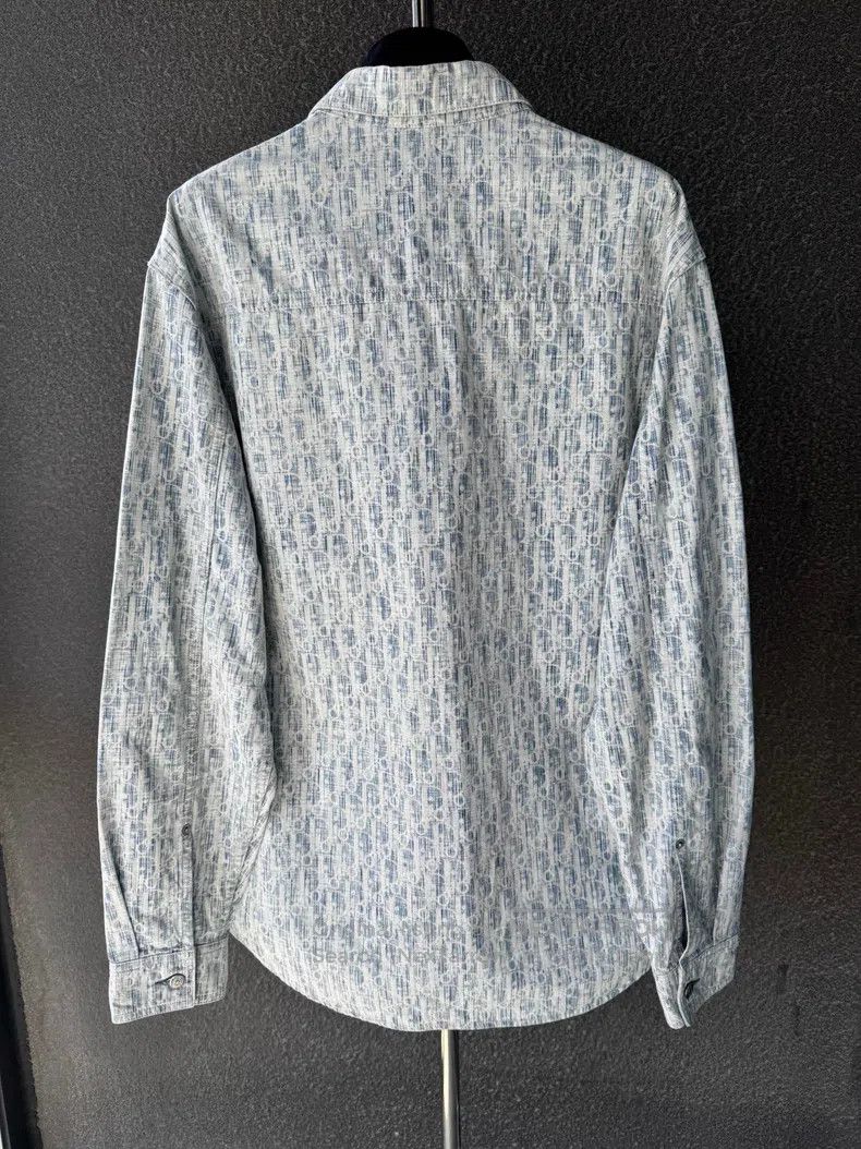 Dior Dior Oblique full-print denim shirt Size US XXS / EU 40 - 2 Thumbnail