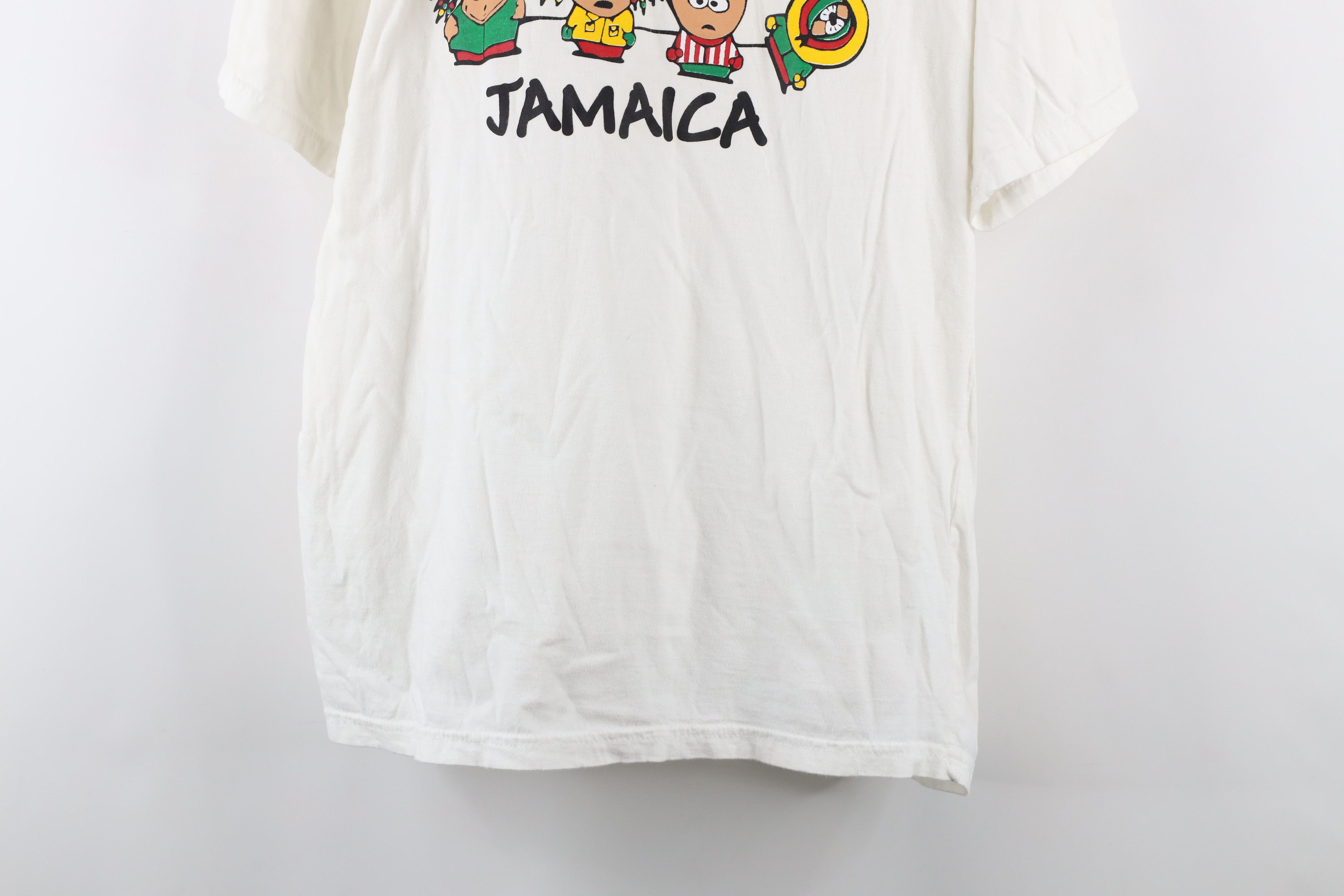 Vintage Vintage 90s Jamaica Rasta Park Short Sleeve T-Shirt White Size US M / EU 48-50 / 2 - 3 Thumbnail