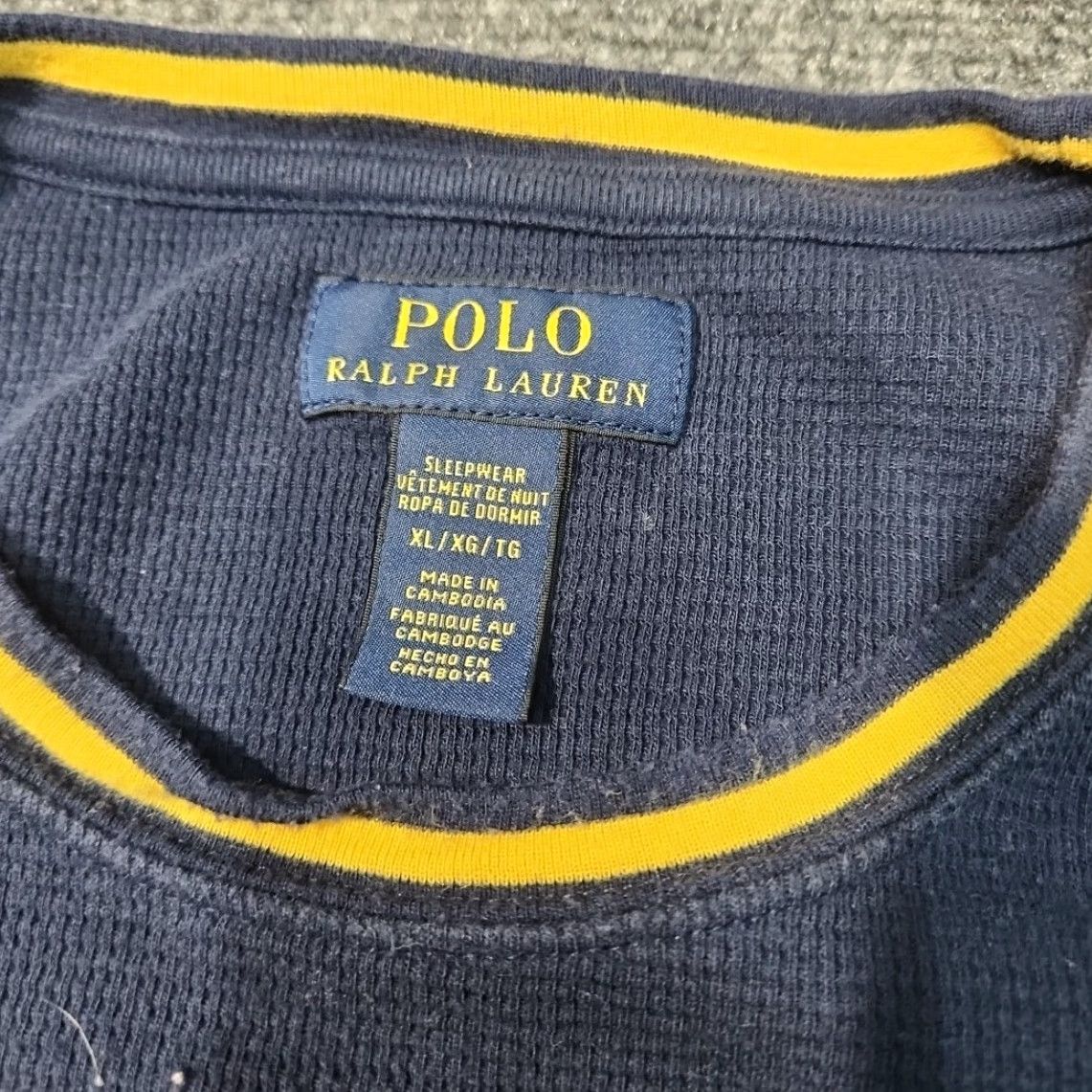 Polo Ralph Lauren VINTAGE Polo Ralph Lauren Shirt Men XL Crest Patch Thermal Waffle 90s Sleep Mens Size US XL / EU 56 / 4 - 3 Thumbnail