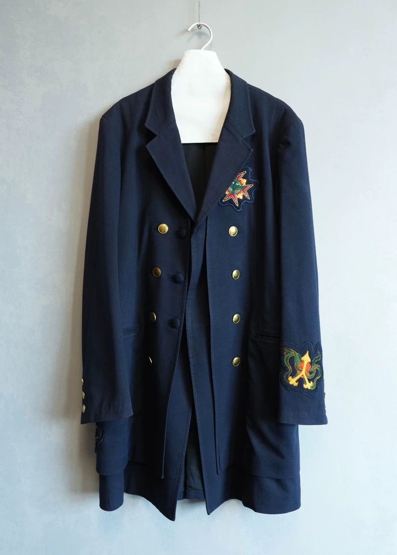 Yohji Yamamoto Yohji Yamamoto12AW double-breasted gold applique coat 2503- Size US L / EU 52-54 / 3 - 1 Thumbnail