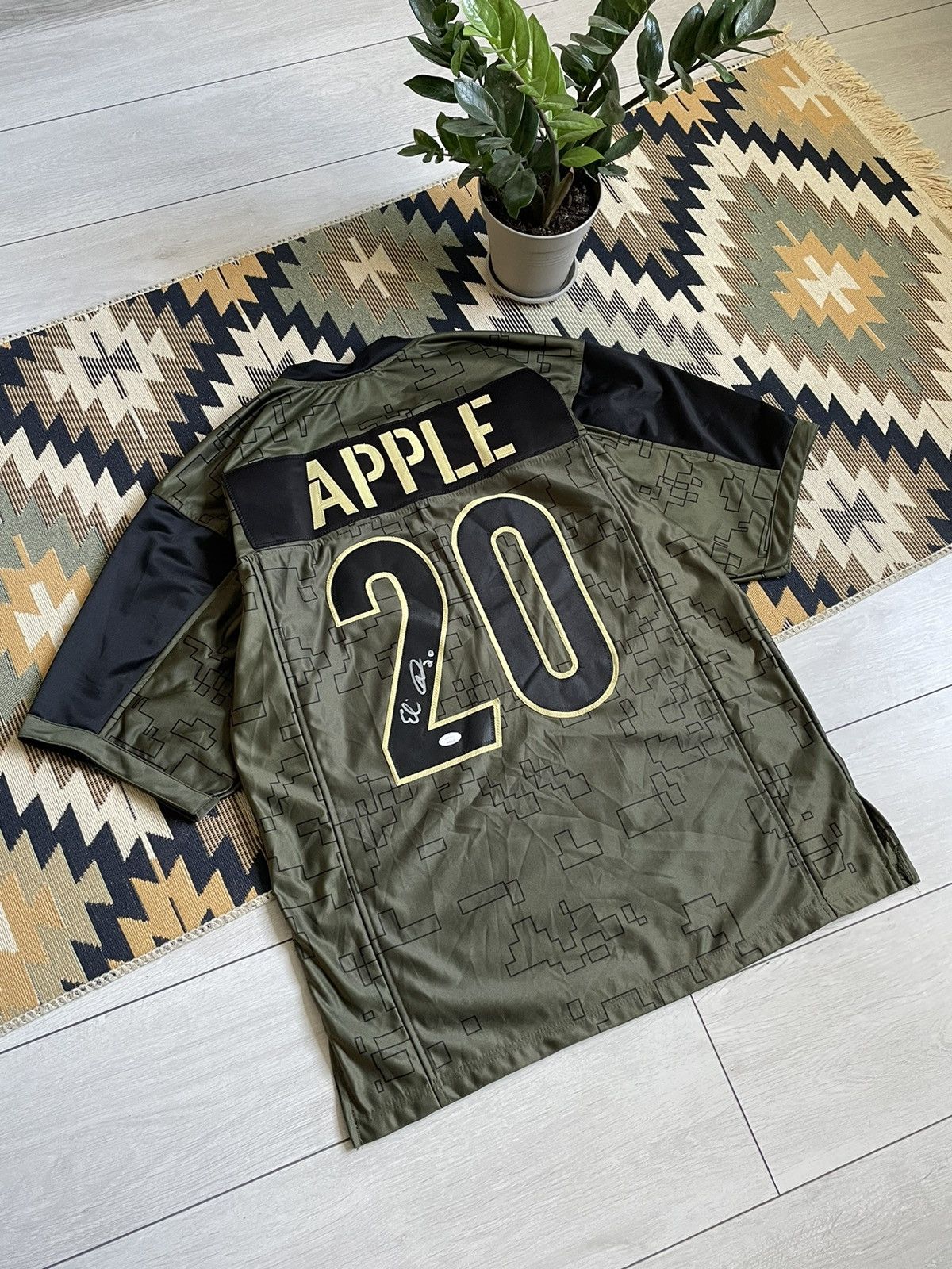 NFL Vintage Eli Apple Military Autographed Jersey Size US XL / EU 56 / 4 - 3 Thumbnail