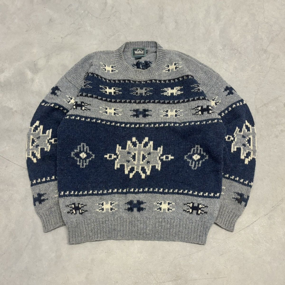 Vintage × Woolrich Woolen Mills Vintage 90s Woolrich Wool Knit Winter Sweater Size US L / EU 52-54 / 3 - 1 Thumbnail