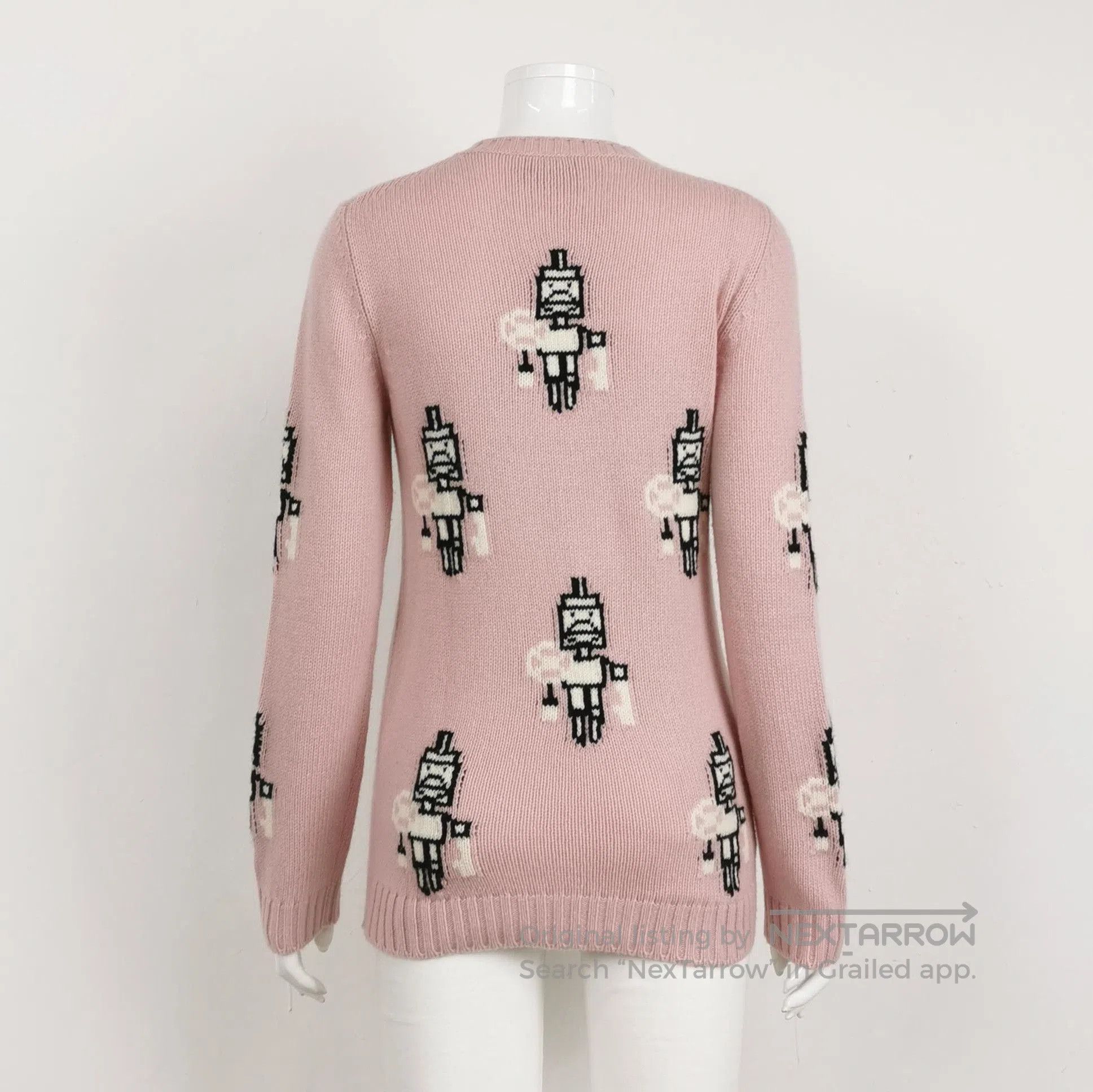 Prada Prada Wool Blend Robot Sweater in Pink . Size S / US 4 / IT 40 - 2 Thumbnail