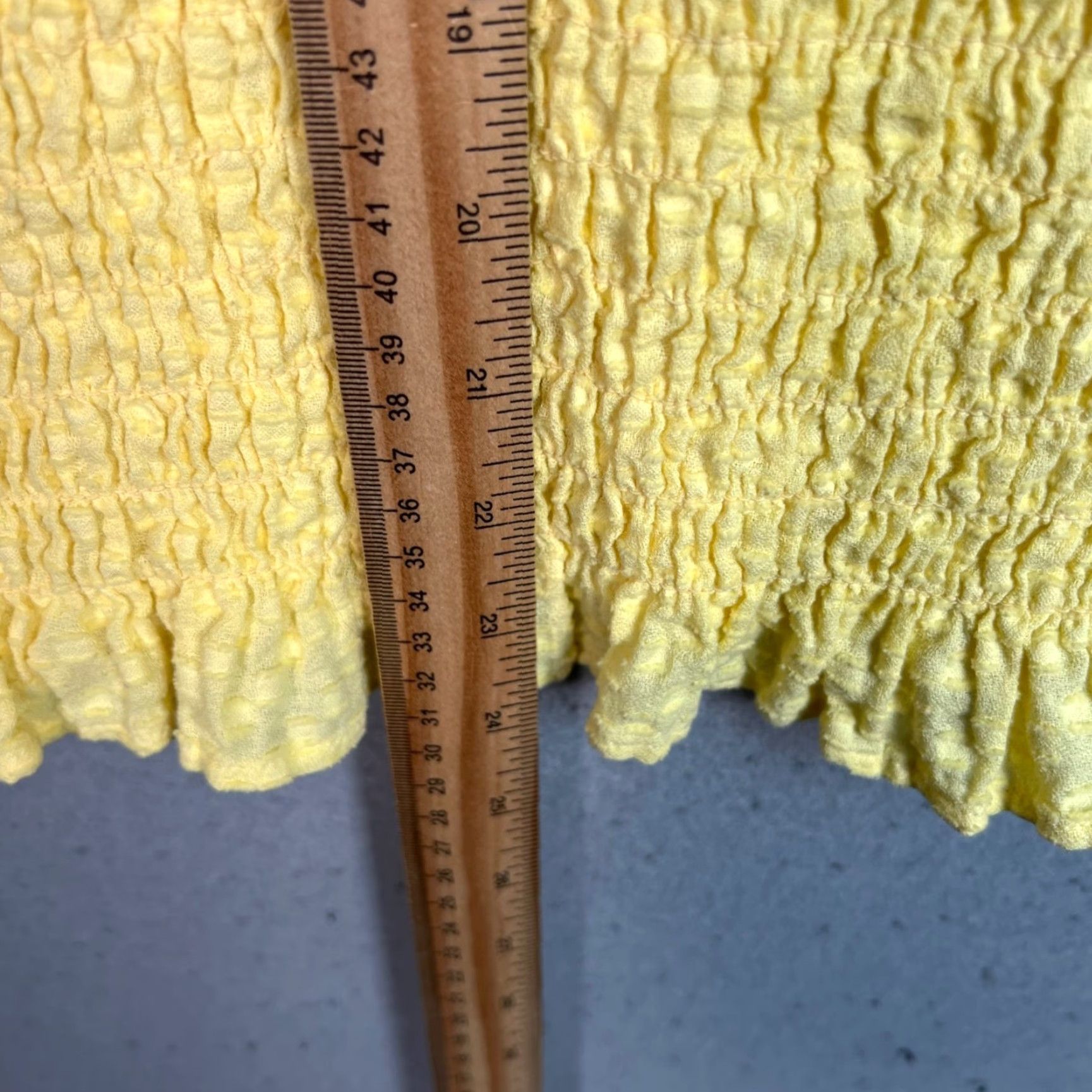 Vintage VINTAGE ASOS Design Women’s Mini Dress Size 6 Off Shoulder Cotton Yellow 90s Size M / US 6-8 / IT 42-44 - 6 Thumbnail