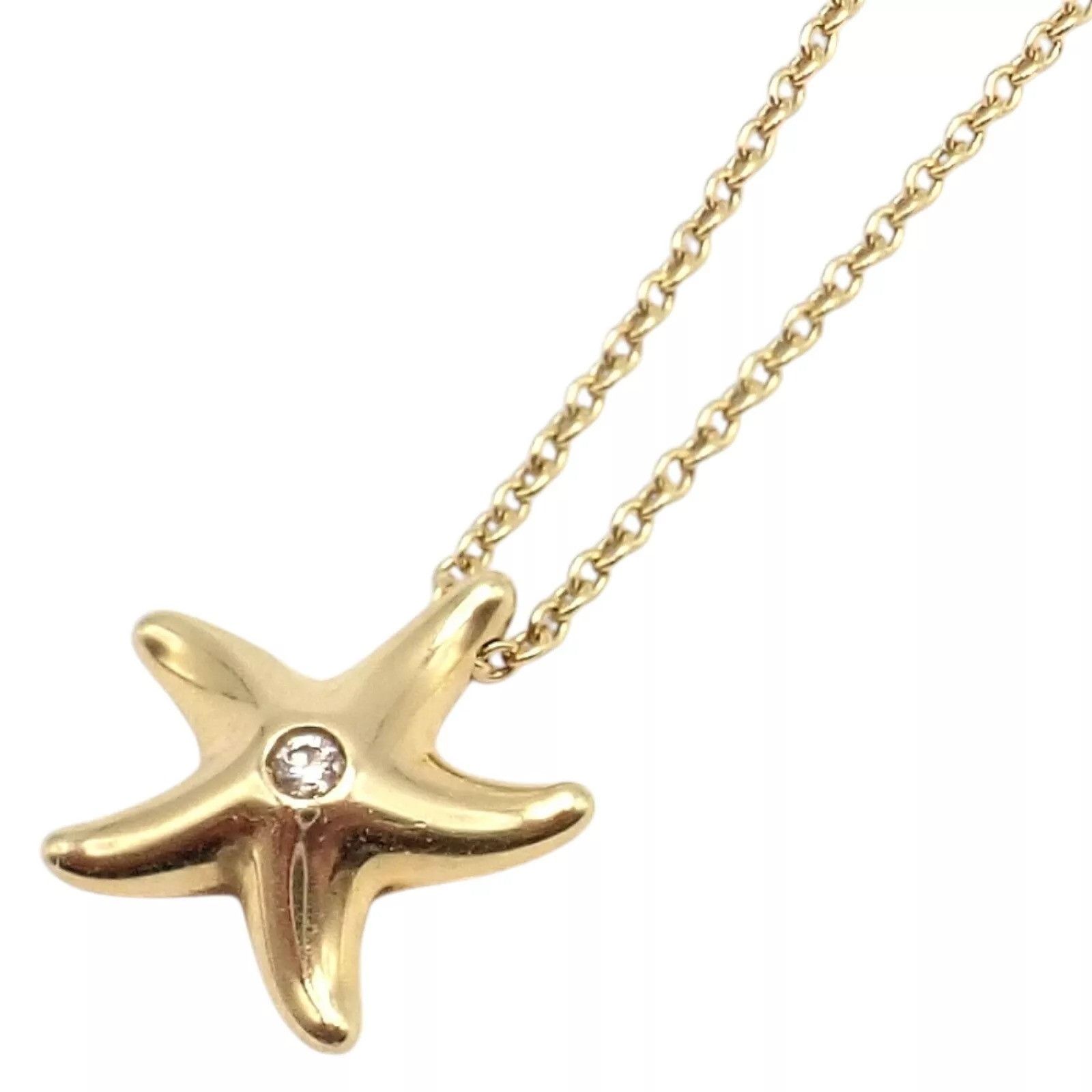 Tiffany & Co. Tiffany & Co Peretti 18k Starfish Diamond Necklace Size ONE SIZE - 8 Thumbnail