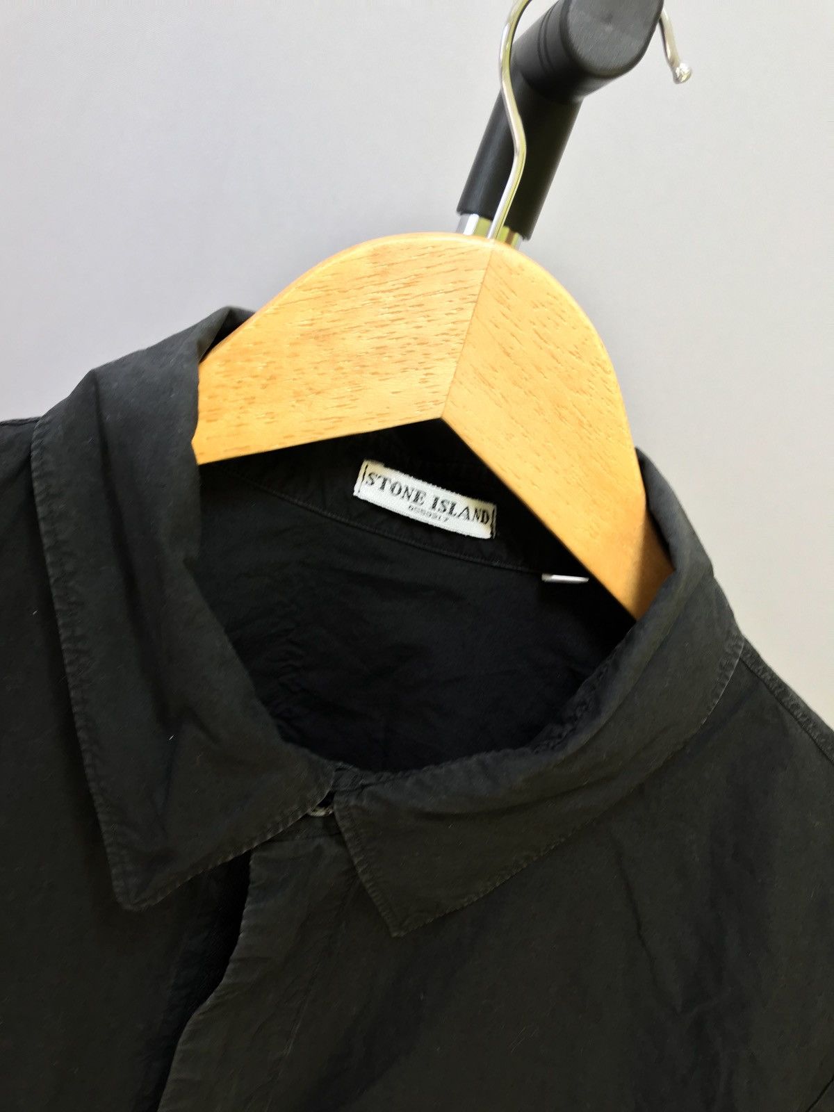 Stone Island × Vintage Stone Island Shirt Dark Black RARE 0559217 overshirt zip Size US M / EU 48-50 / 2 - 5 Thumbnail