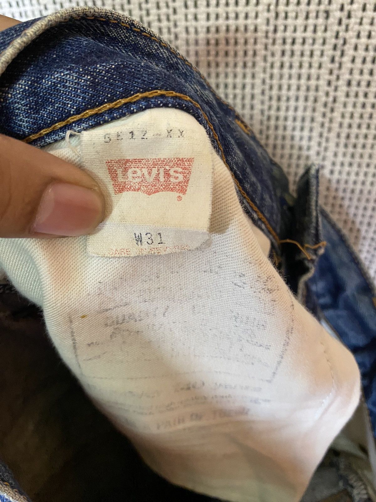 Levi's ‼️VINTAGE LEVIS BIG E 551zxx SELVEDGE DENIM DISTROY‼️ Size US 32 / EU 48 - 7 Thumbnail