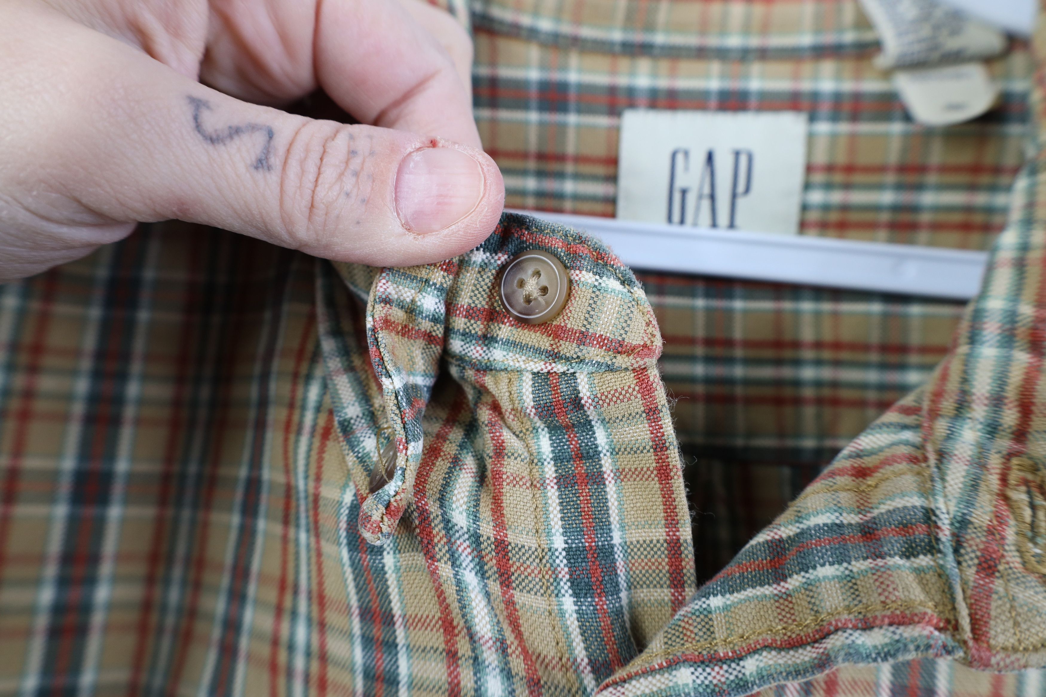 Gap Vintage 90s Gap Flannel Collared Button Down Shirt Plaid Size US XL / EU 56 / 4 - 5 Thumbnail