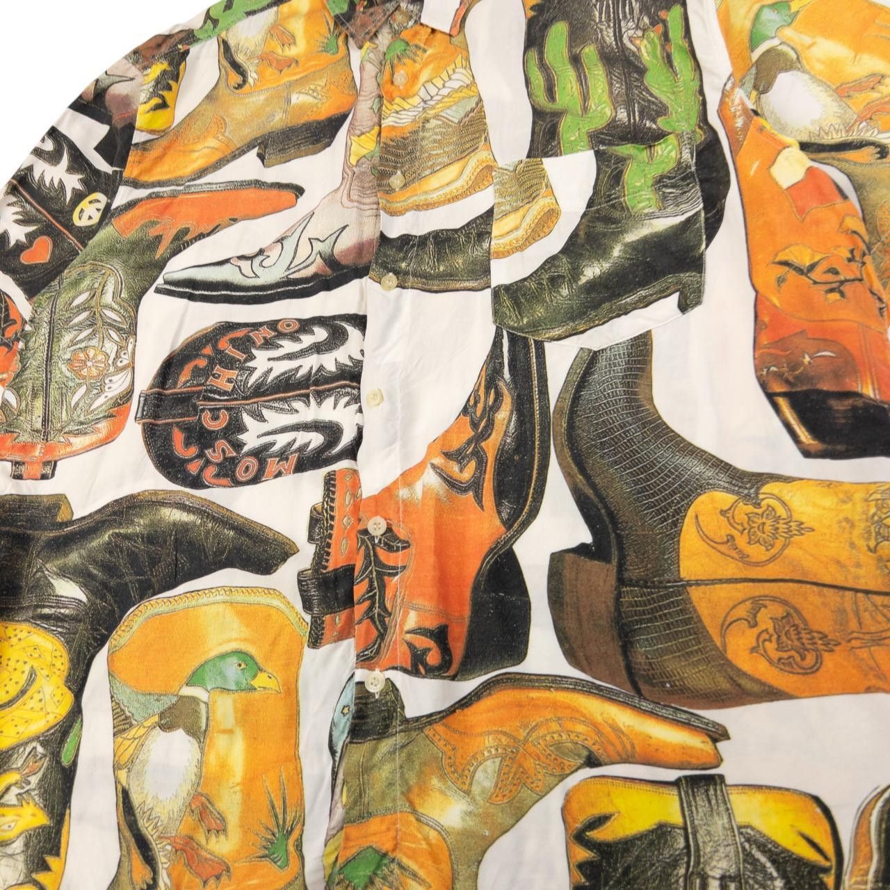 Moschino Moschino Jeans Cowboy Boot Button Up Shirt Size L Size US L / EU 52-54 / 3 - 4 Thumbnail