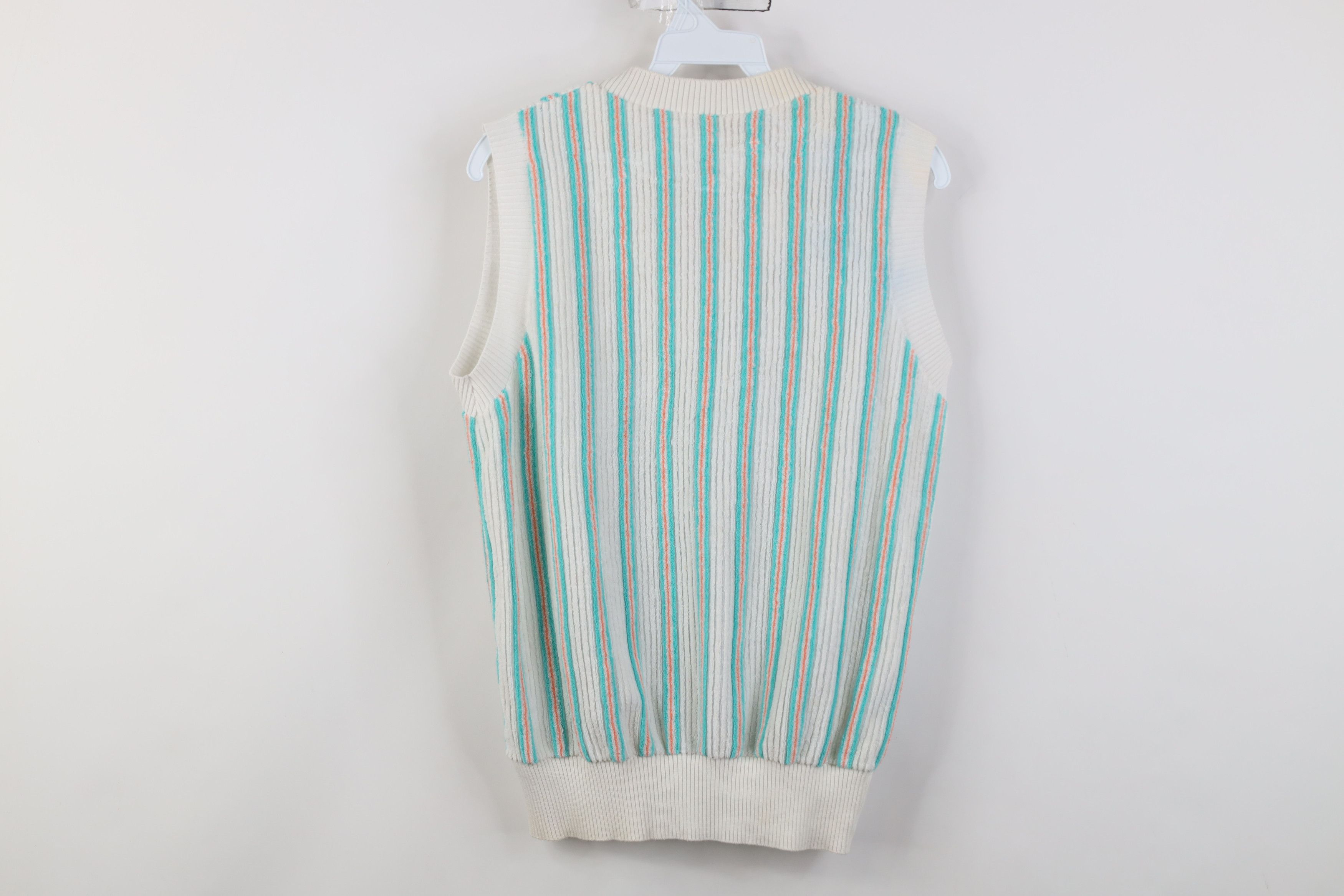 Vintage Vintage 70s Streetwear Striped Terry Cloth Sweater Vest USA Size L / US 10 / IT 46 - 11 Thumbnail