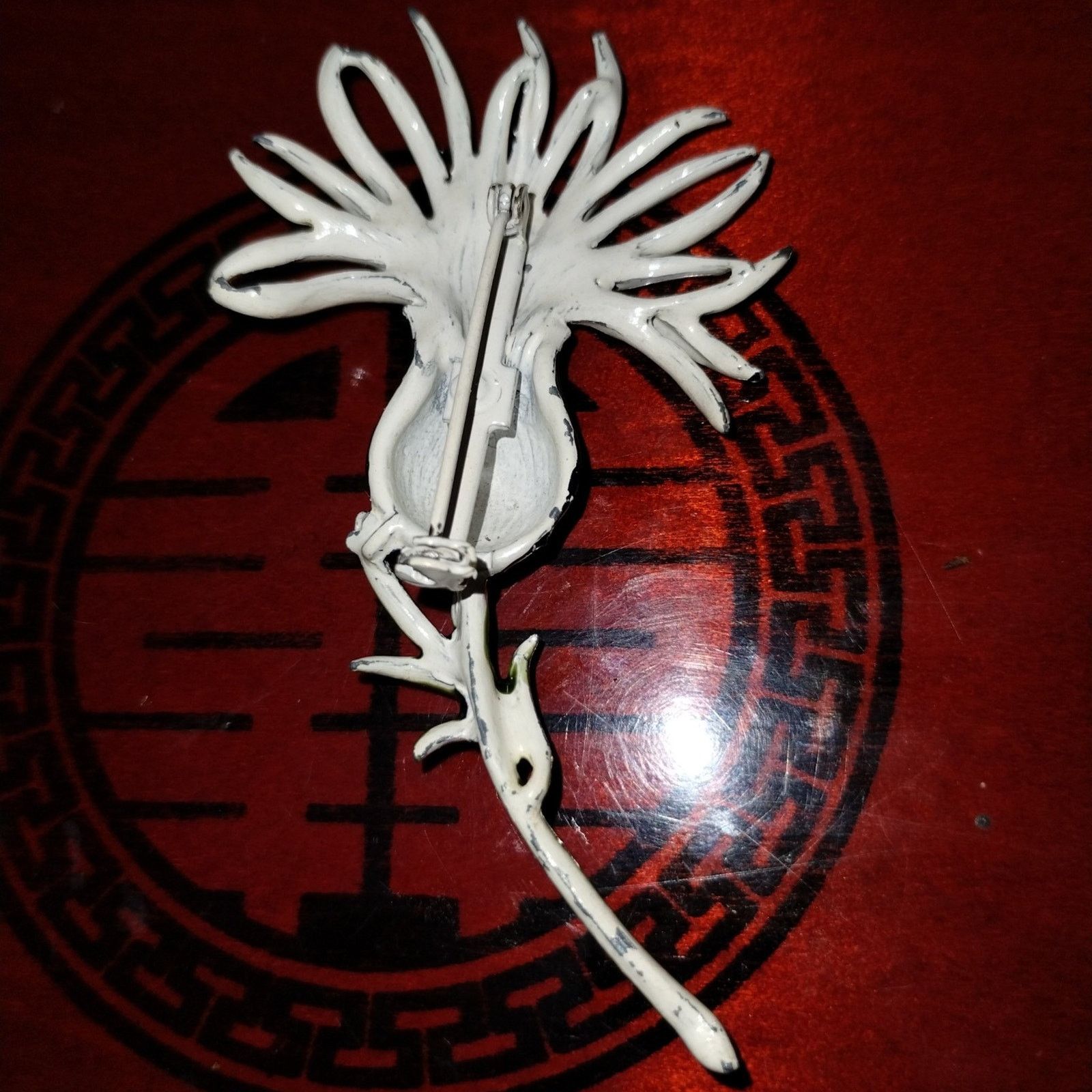 Vintage Very beautiful abstract-like flower broach Size ONE SIZE - 2 Thumbnail