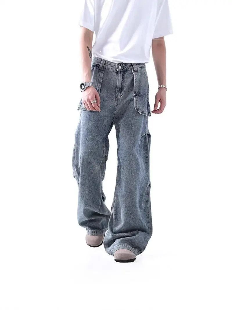 Japanese Brand × Jean Retro loose pocket high street jeans Size US 32 / EU 48 - 2 Thumbnail