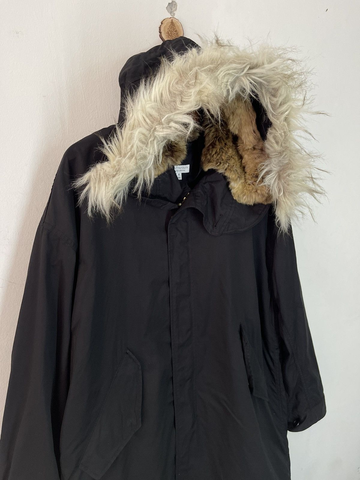 VINTAGE BEAUTY & YOUTH FISH TAIL PARKAS FUR HOODIES