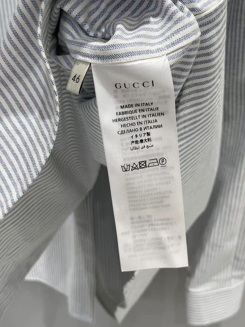 Gucci Gucci Striped piglet embroidery shirt 2501-Nextarrow Size US S / EU 44-46 / 1 - 7 Thumbnail