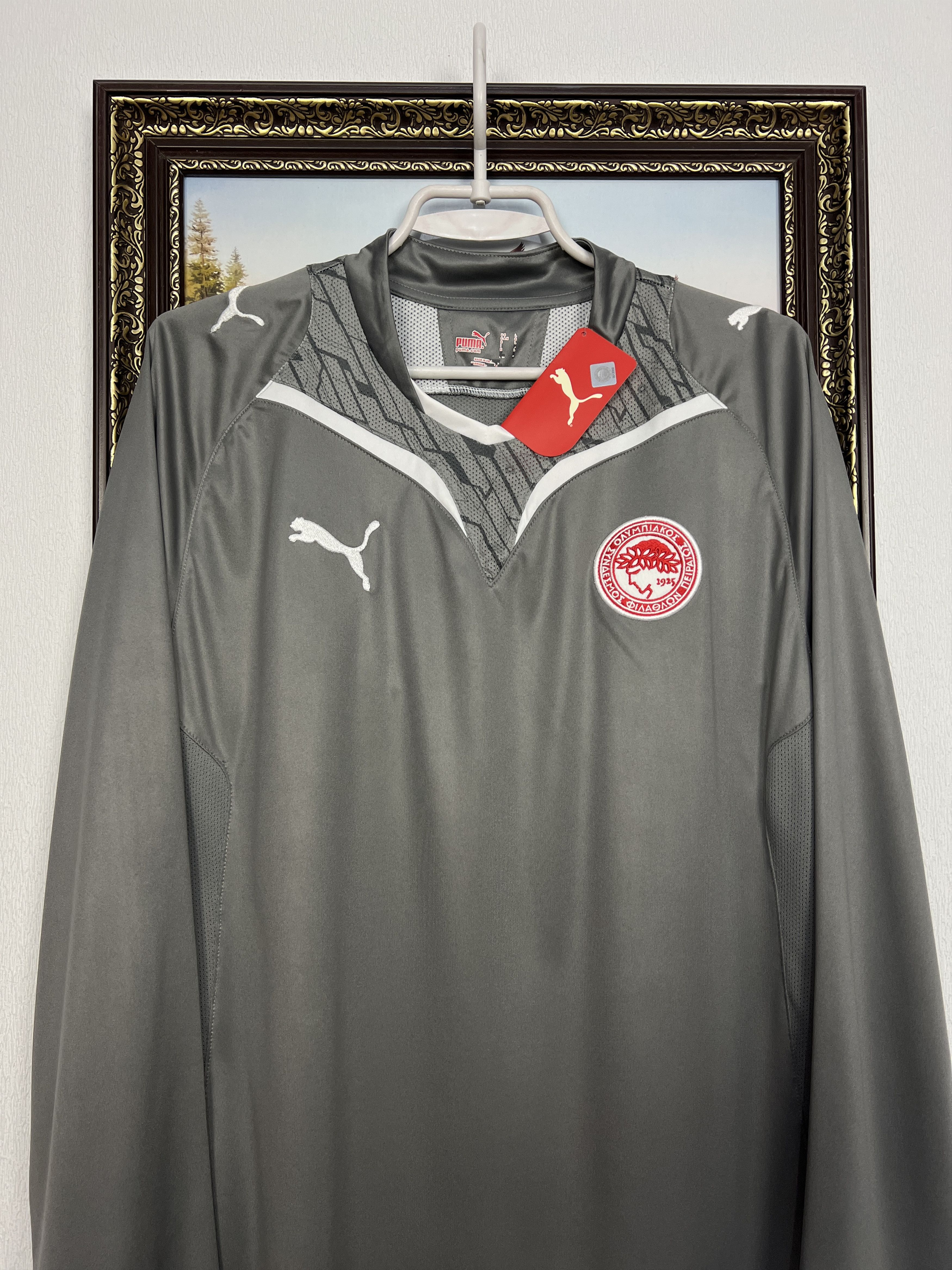 Puma VIntage Olympiacos Football Shirt Jersey Long Sleeve Trikot Size US L / EU 52-54 / 3 - 2 Thumbnail