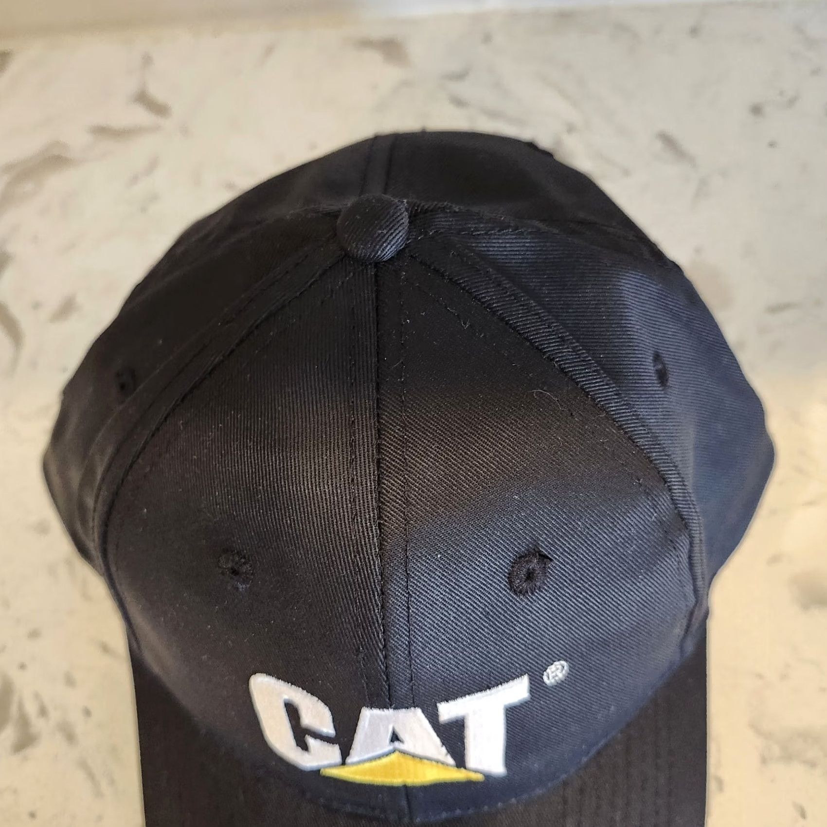 Vintage CAT Trucker Hat Baseball Black CAT Logo Classic Men Adjustable Hat Size ONE SIZE - 3 Thumbnail