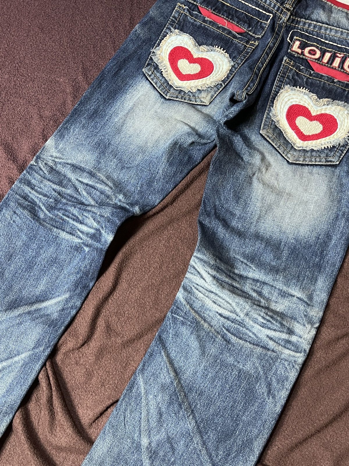 Japanese Brand Lolita Love Mudwash Jeans Size US 29 - 4 Thumbnail