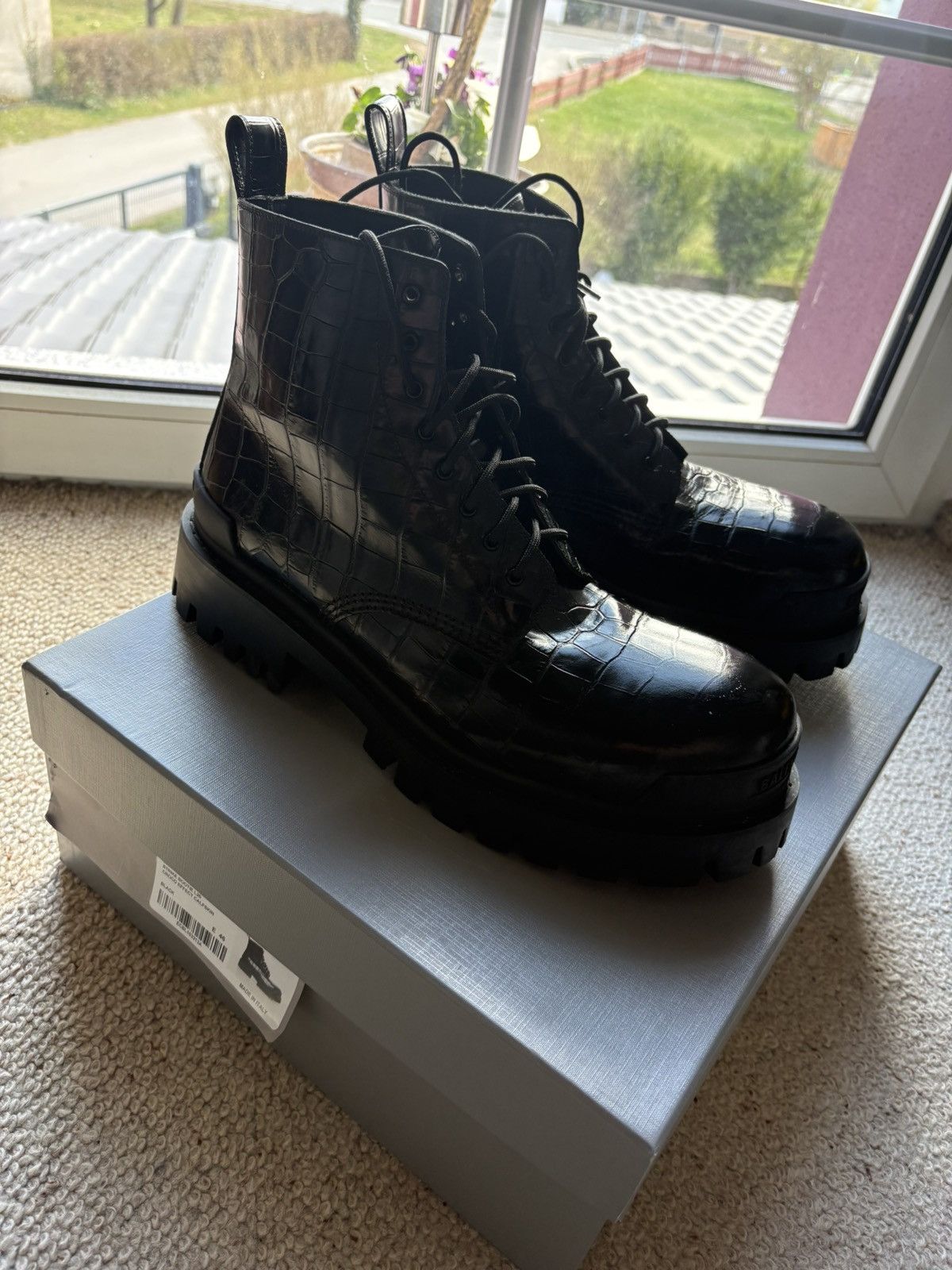 Balenciaga Balenciaga strike croc boot Size US 12 / EU 45 - 1 Thumbnail