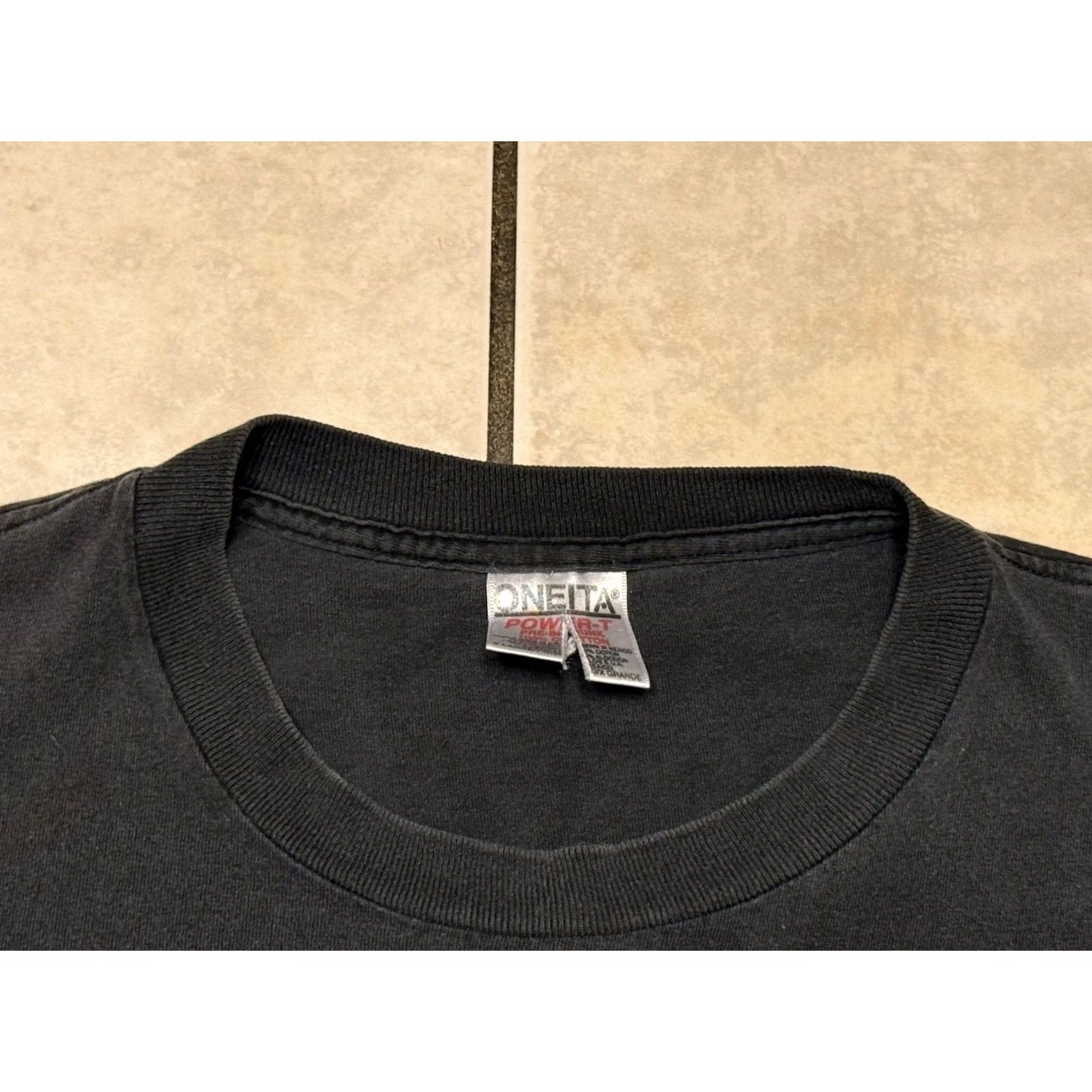 Vintage VINTAGE 90s John Woo Chow Yun-fat Better Tomorrow II Rice Shirt XL Black Oneita Mens Size US XL / EU 56 / 4 - 7 Thumbnail