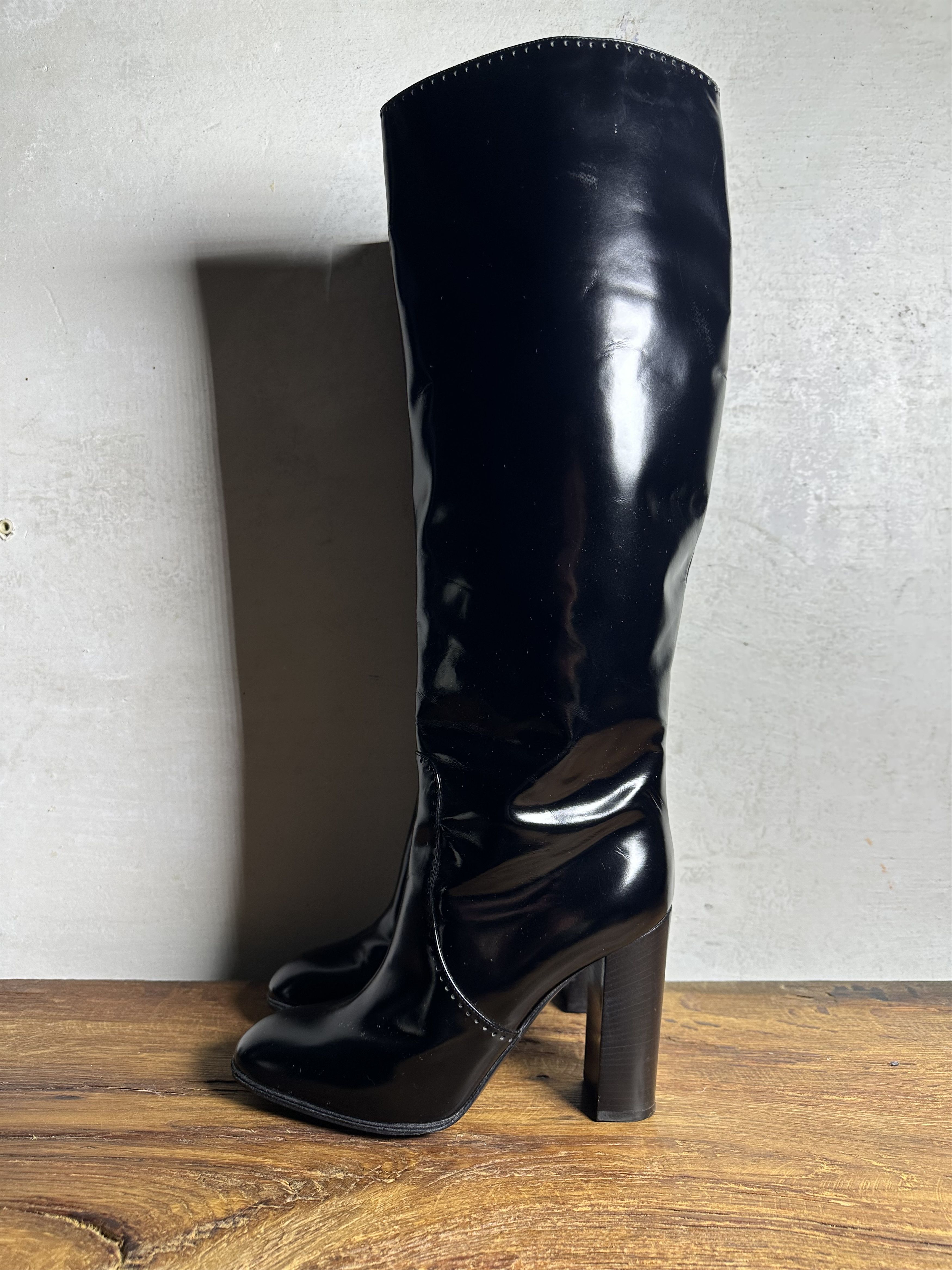 Bottega Veneta Bottega Veneta Patent Leather knee-high boots Size US 9.5 / IT 39.5 - 2 Thumbnail