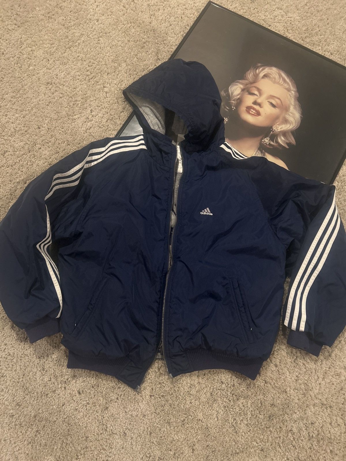Adidas Vintage Adidas Reversible Winter Coat Size US M / EU 48-50 / 2 - 1 Thumbnail