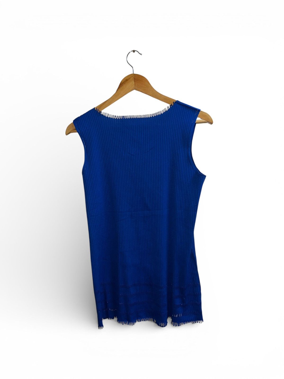 Pleats Please Issey Miyake S/S2020 A-POC Cobalt Blue Sleeveless Top Size M / US 6-8 / IT 42-44 - 7 Thumbnail