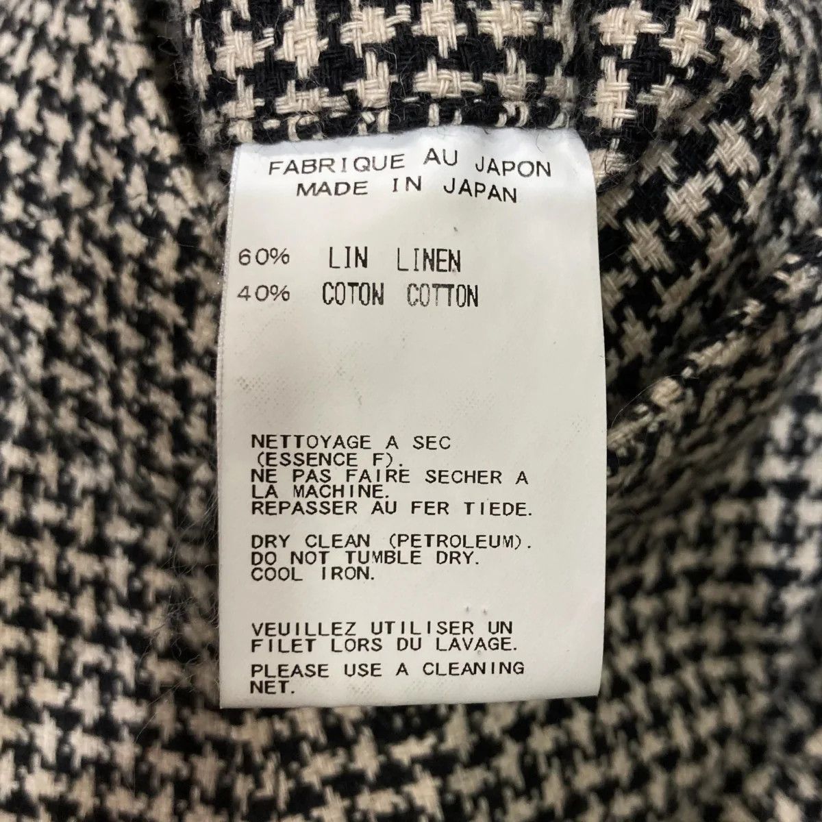 Yohji Yamamoto Yohji Yamamoto pour homme 6b hound’s tooth jacket Size US M / EU 48-50 / 2 - 6 Thumbnail