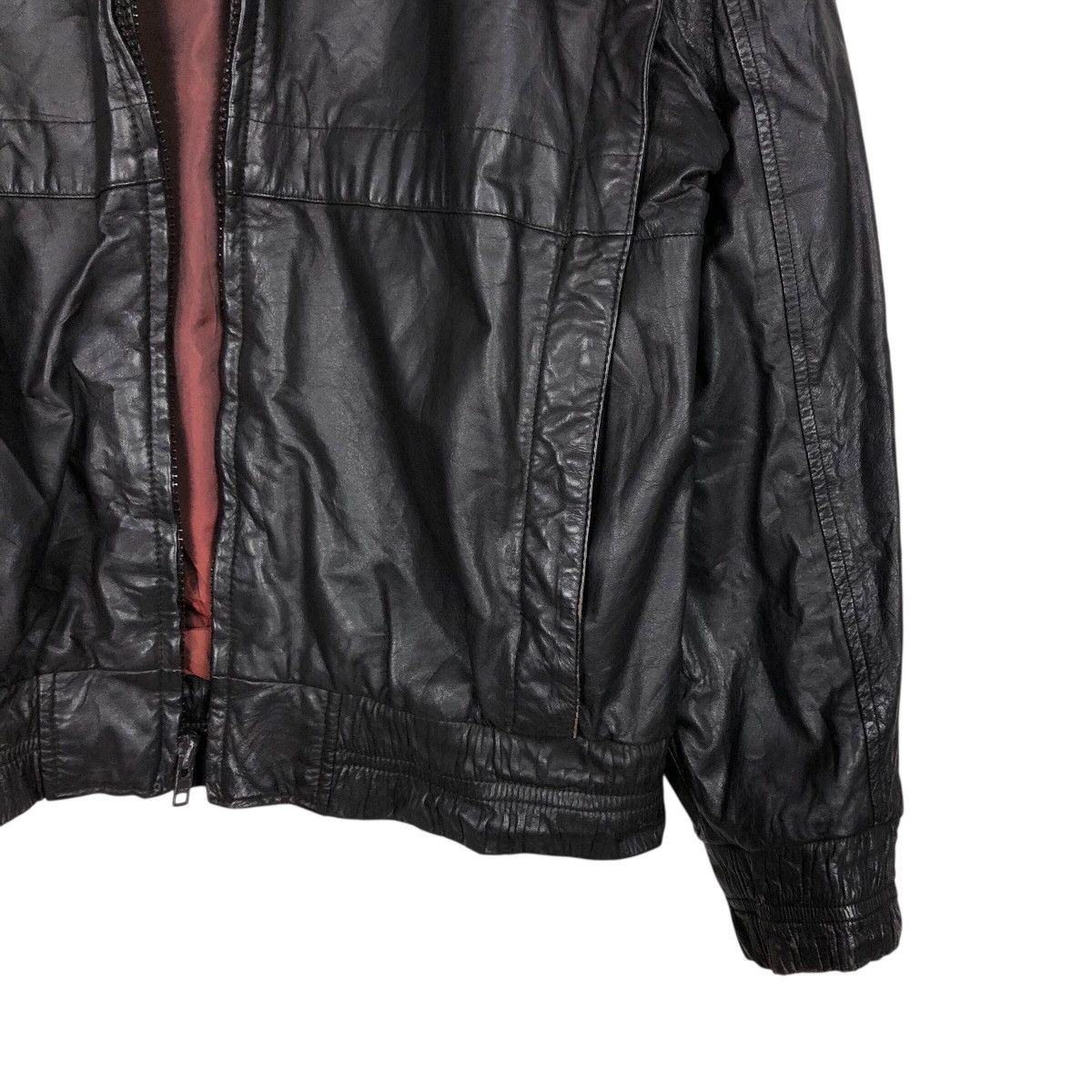 Japanese Brand 📌Vintage Biker Leather Jacket Jindo Blanket Issey Miyake Size US S / EU 44-46 / 1 - 4 Thumbnail