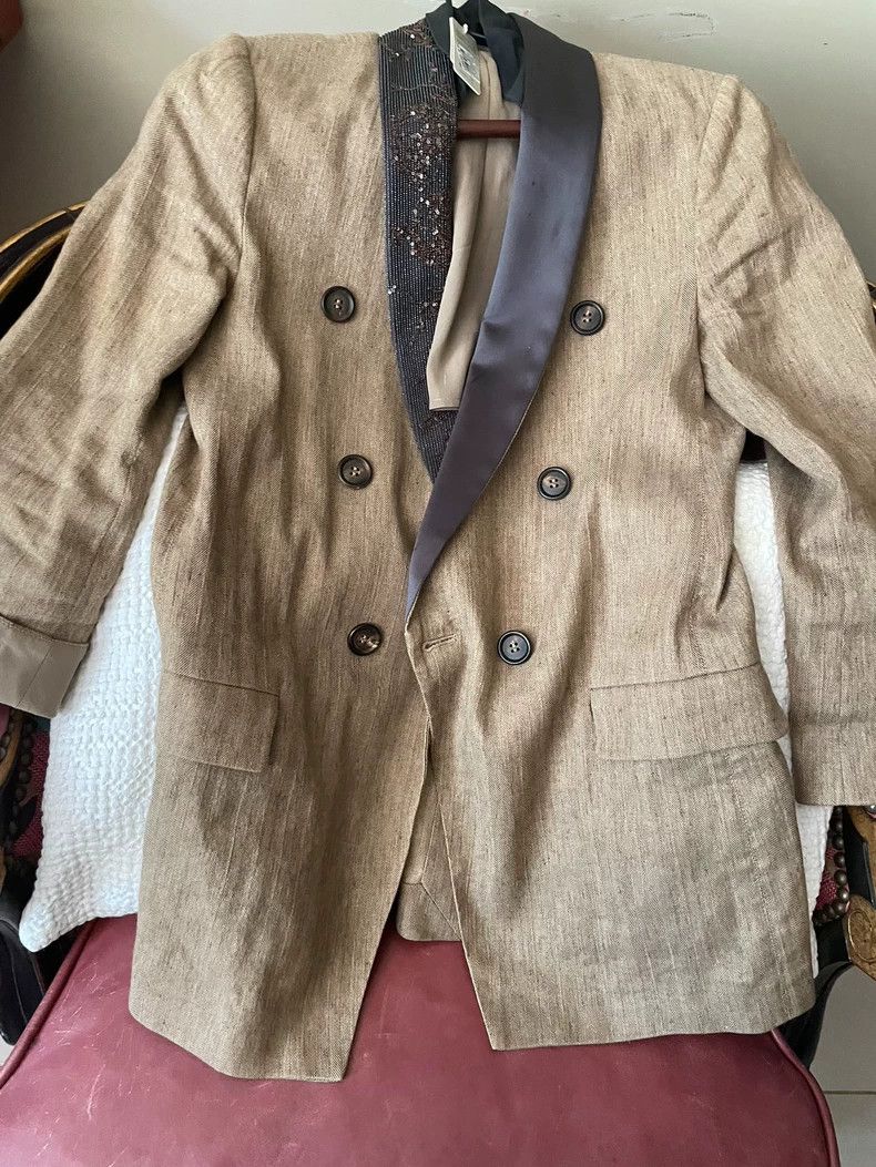 Brunello Cucinelli Brunello Cucinelli Double-Breasted Blazer - dmc Size US M / EU 48-50 / 2 - 1 Thumbnail