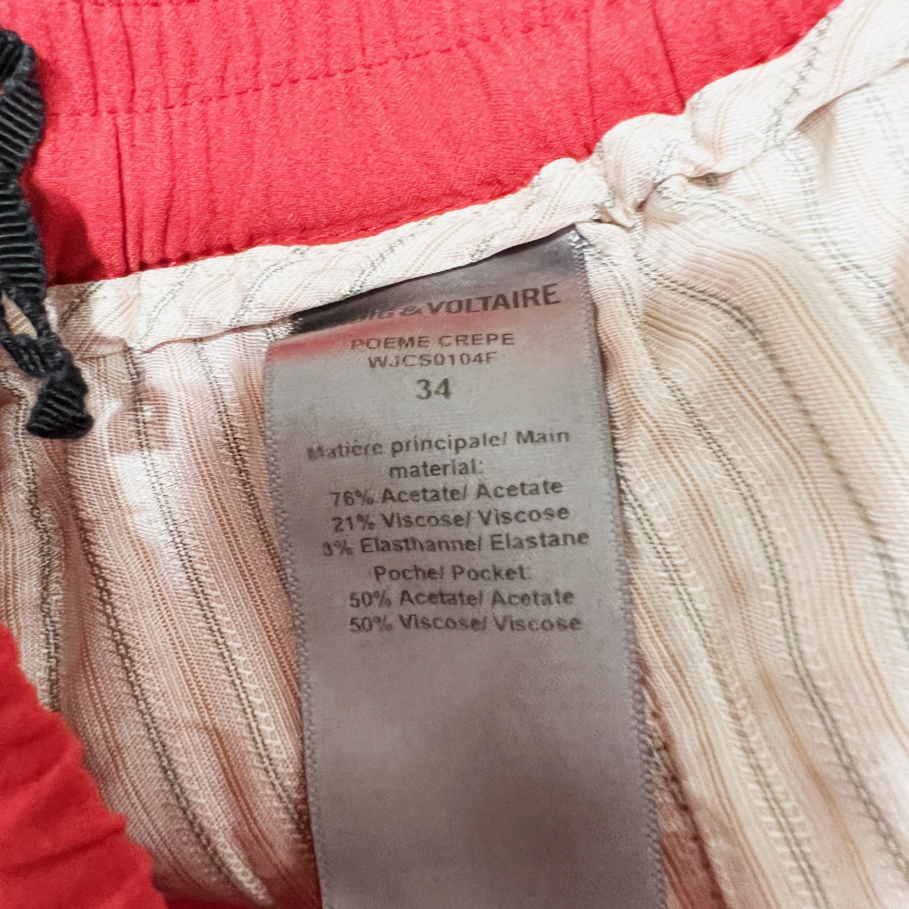 Zadig & Voltaire Zadig & Voltaire Poeme Crepe Satin Mid Rise Size 27" / US 4 / IT 40 - 3 Thumbnail