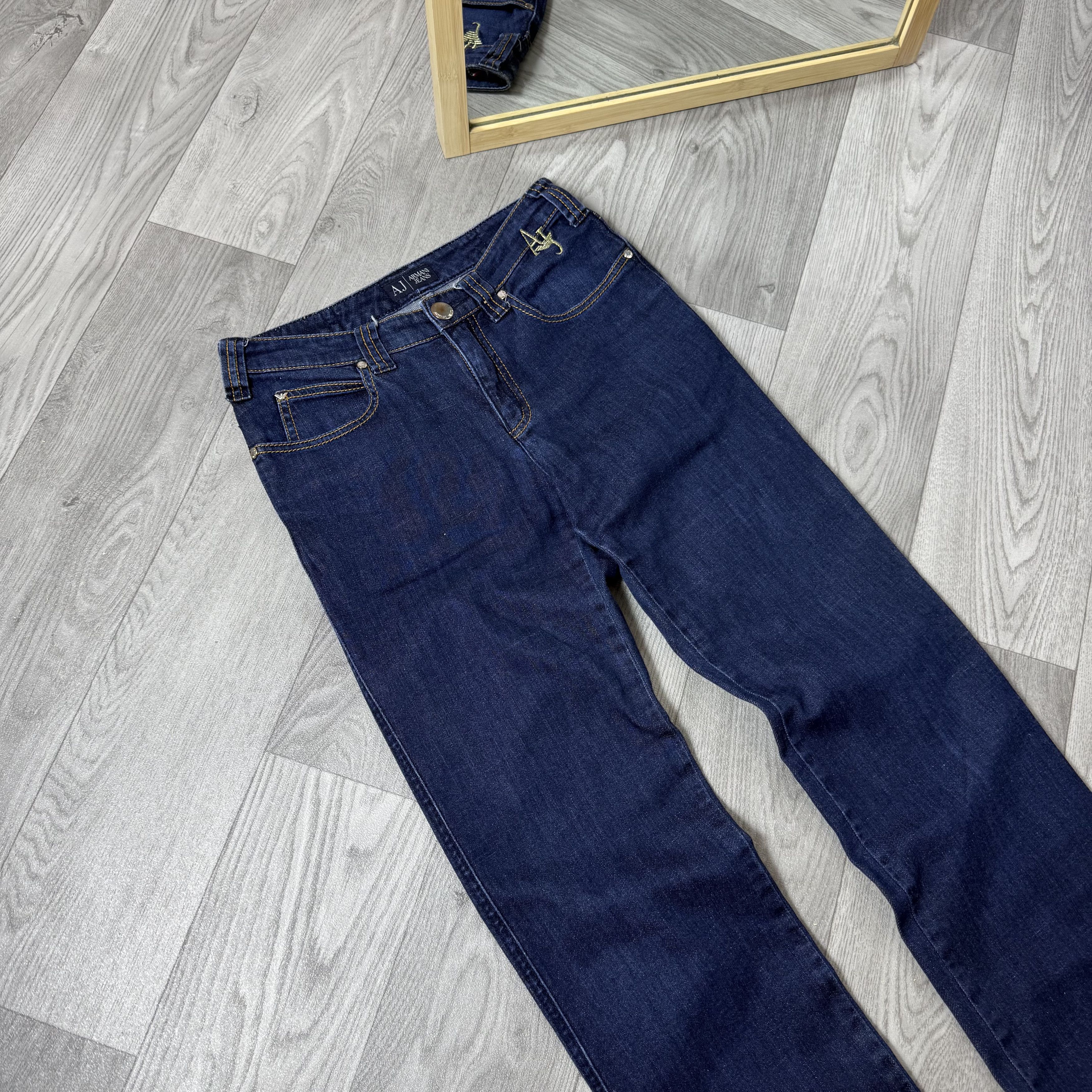 Armani Vintage Armani Jeans Indigo Blue Slim Fit Womens Jeans Pants Size 26" / US 2 / IT 38 - 14 Thumbnail