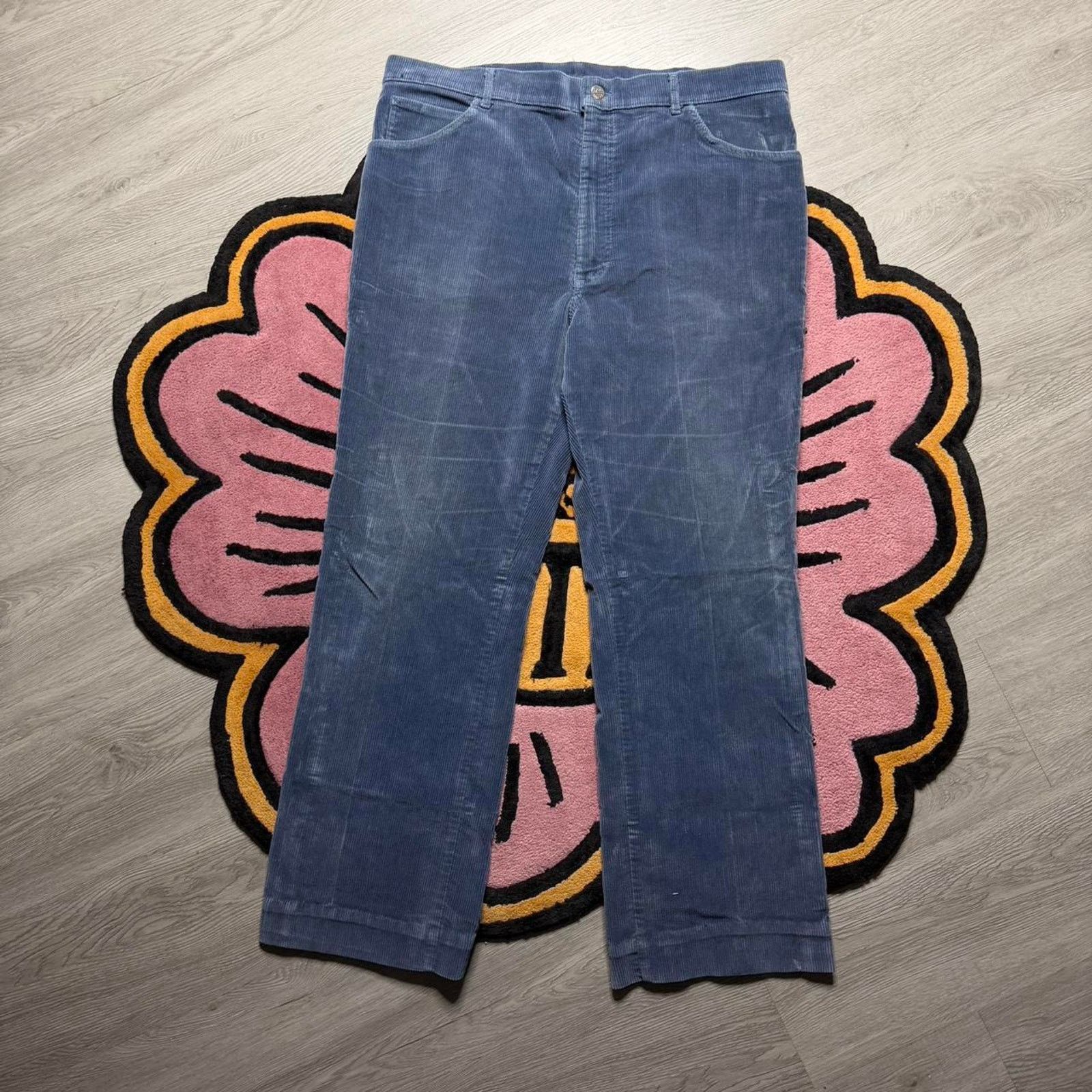 Lee × Vintage Vintage 80’s Lee Riders Loose Straight Corduroy Pants 38x29 Size US 38 / EU 54 - 1 Thumbnail