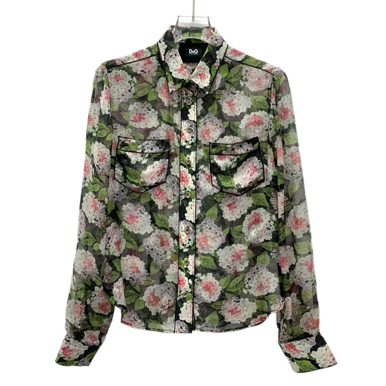 Dolce & Gabbana Dolce & GGabban Floral Silk Long Sleeve Shirt K26WX Size M / US 6-8 / IT 42-44 - 1 Thumbnail