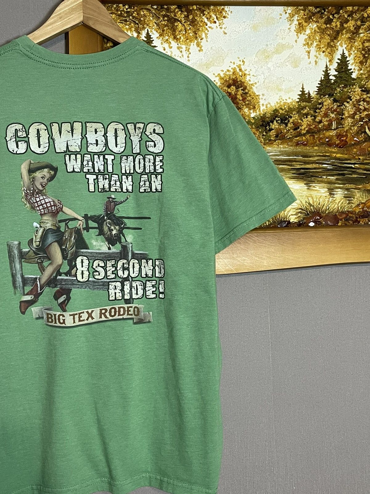 Vintage Funny Cowboys Want More Than 8 Secon Ride T-shirt Pornstar Size US L / EU 52-54 / 3 - 4 Thumbnail