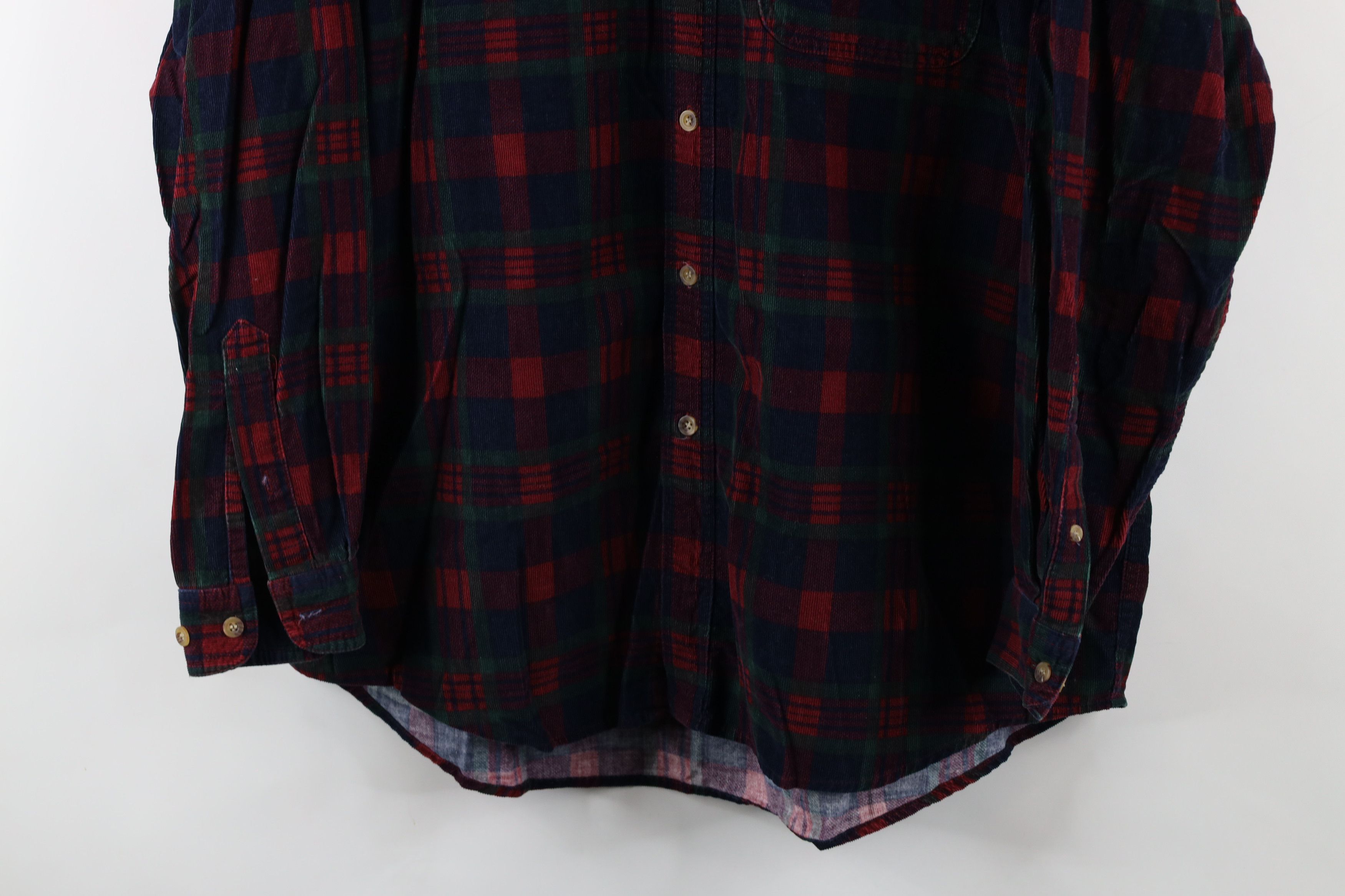 Vintage Vintage 90s Streetwear Corduroy Collared Button Down Shirt Size US L / EU 52-54 / 3 - 3 Thumbnail