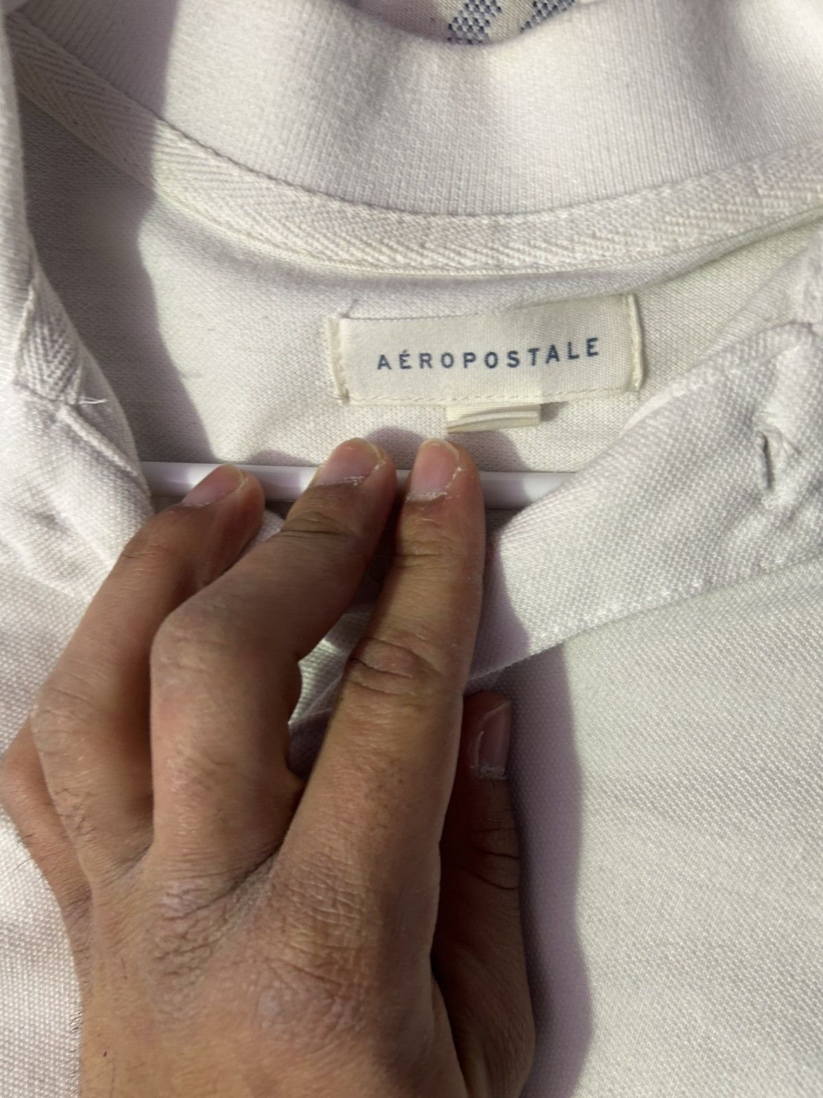 Aeropostale White Polo Size US L / EU 52-54 / 3 - 2 Thumbnail