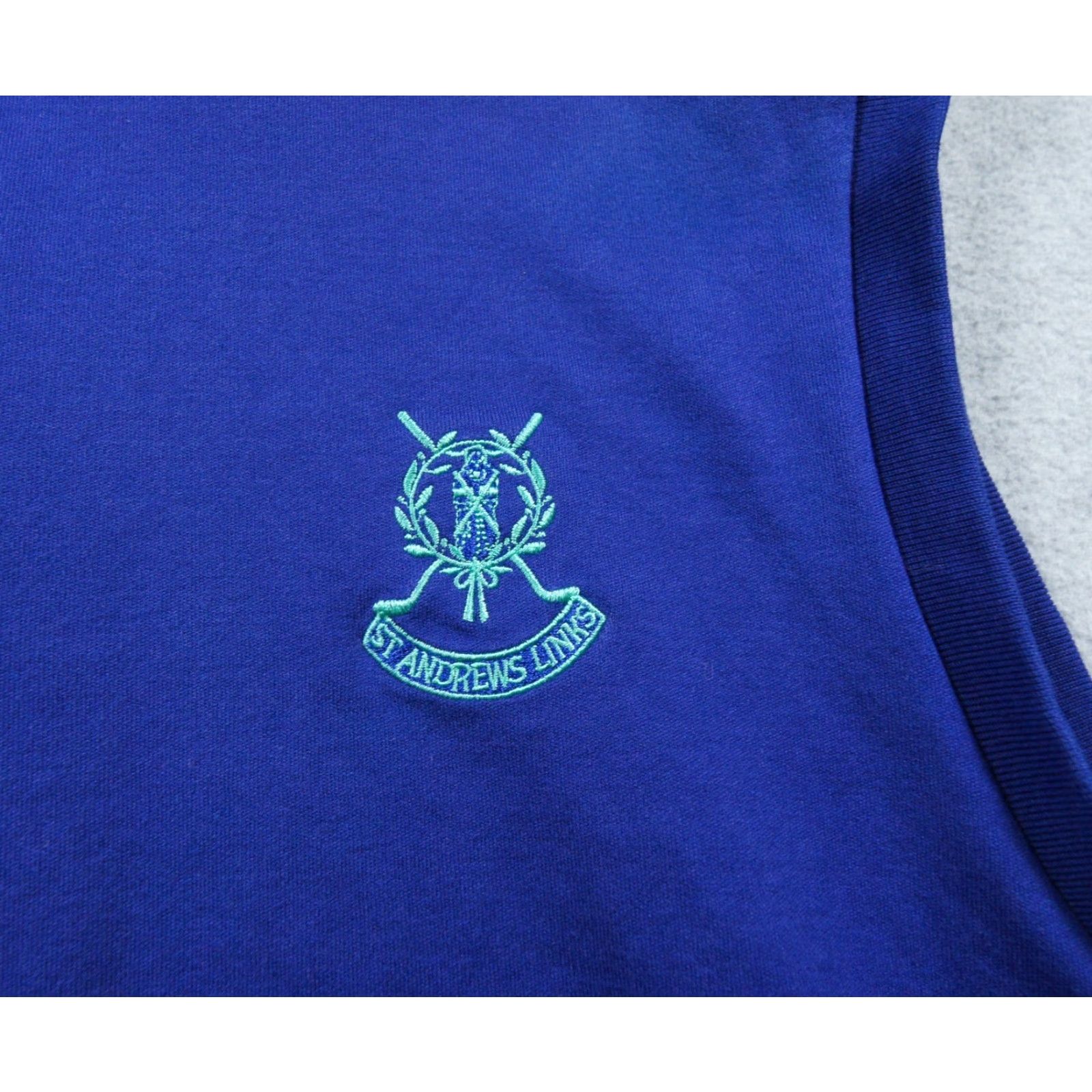 Vintage St Andrews Links Vest Mens Medium Blue Quarter Zip Golf Outdoors Preppy Adult Size US M / EU 48-50 / 2 - 3 Thumbnail