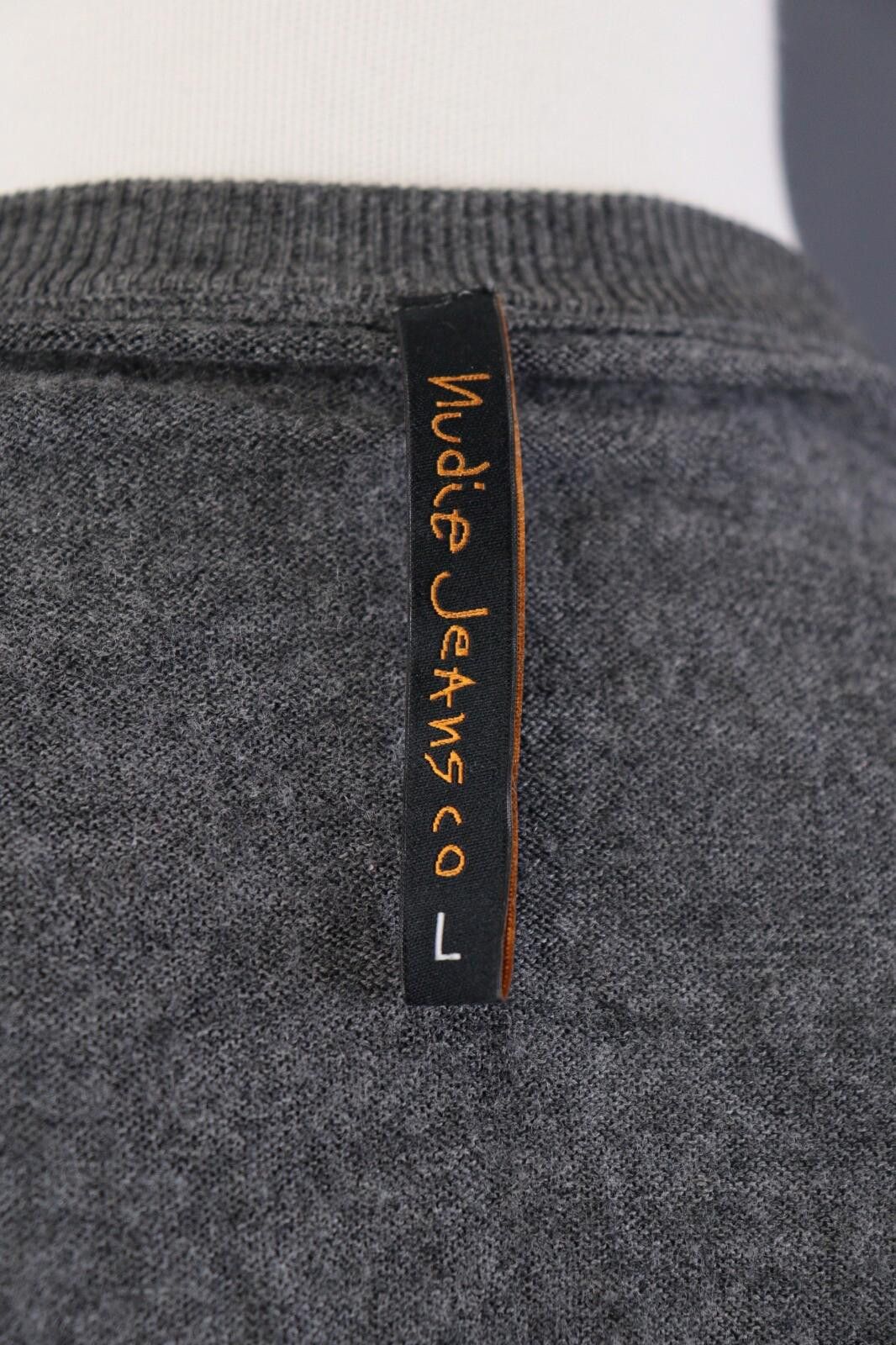 Nudie Jeans Nudie Jeans Co Gray V-Neck Cardigan Sweater Size L Size US L / EU 52-54 / 3 - 9 Thumbnail