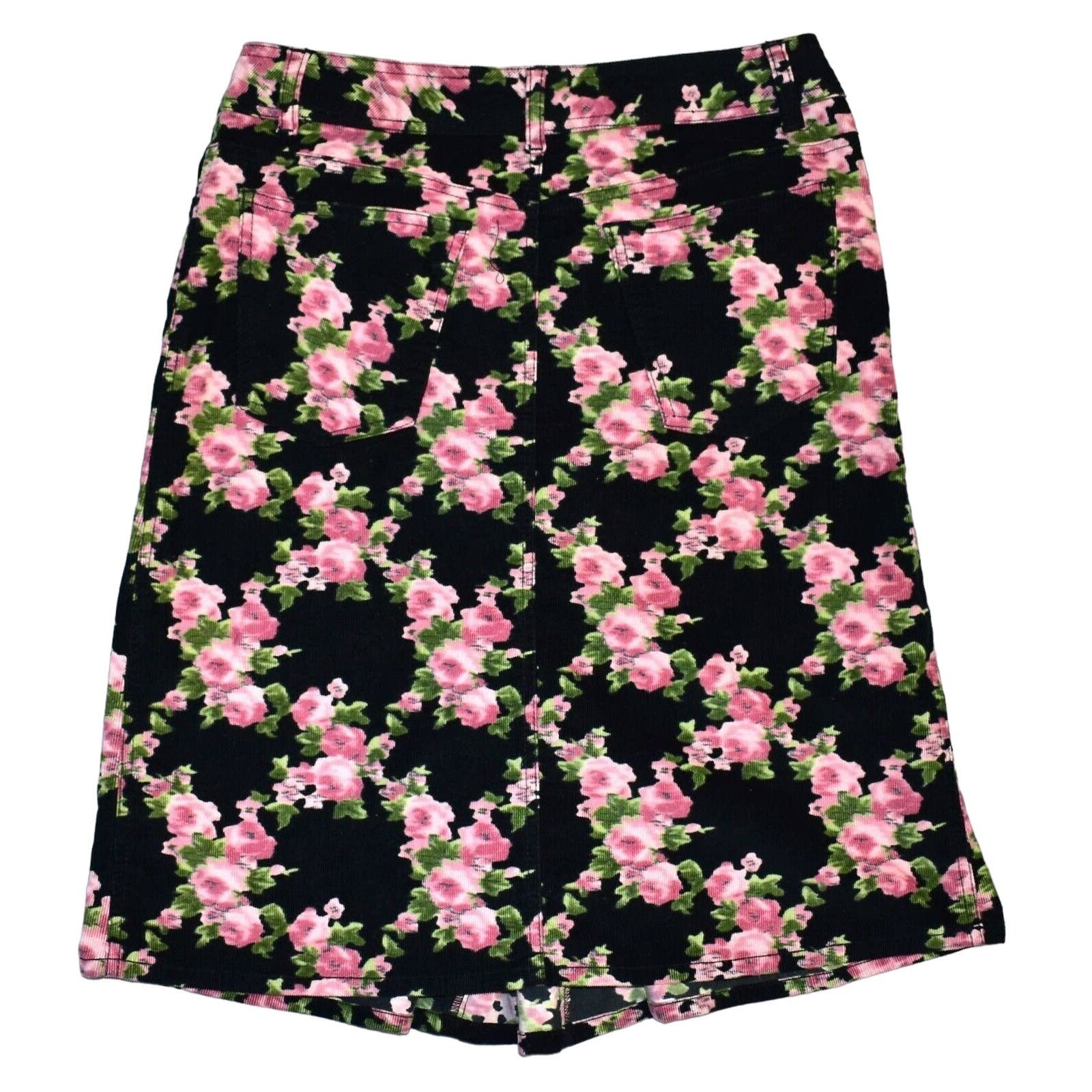 Valentino NEW RED VALENTINO Floral Micro Corduroy Jean Mini Skirt Sz S Size 28" / US 6 / IT 42 - 2 Thumbnail