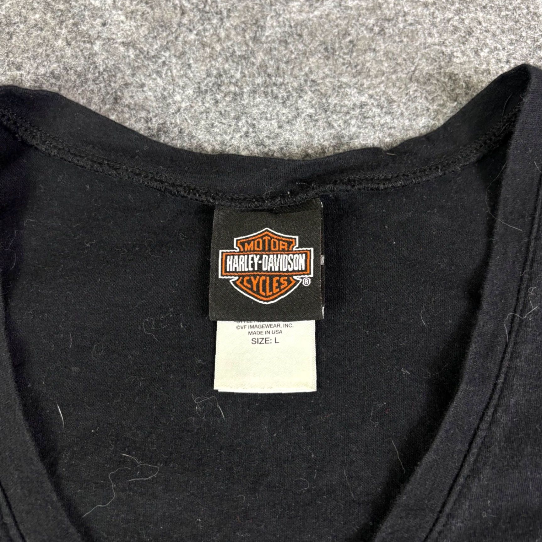 Harley Davidson Harley-Davidson Tank Top Womens L Black V-Neck Rock Western California 2017 Size L / US 10 / IT 46 - 5 Thumbnail