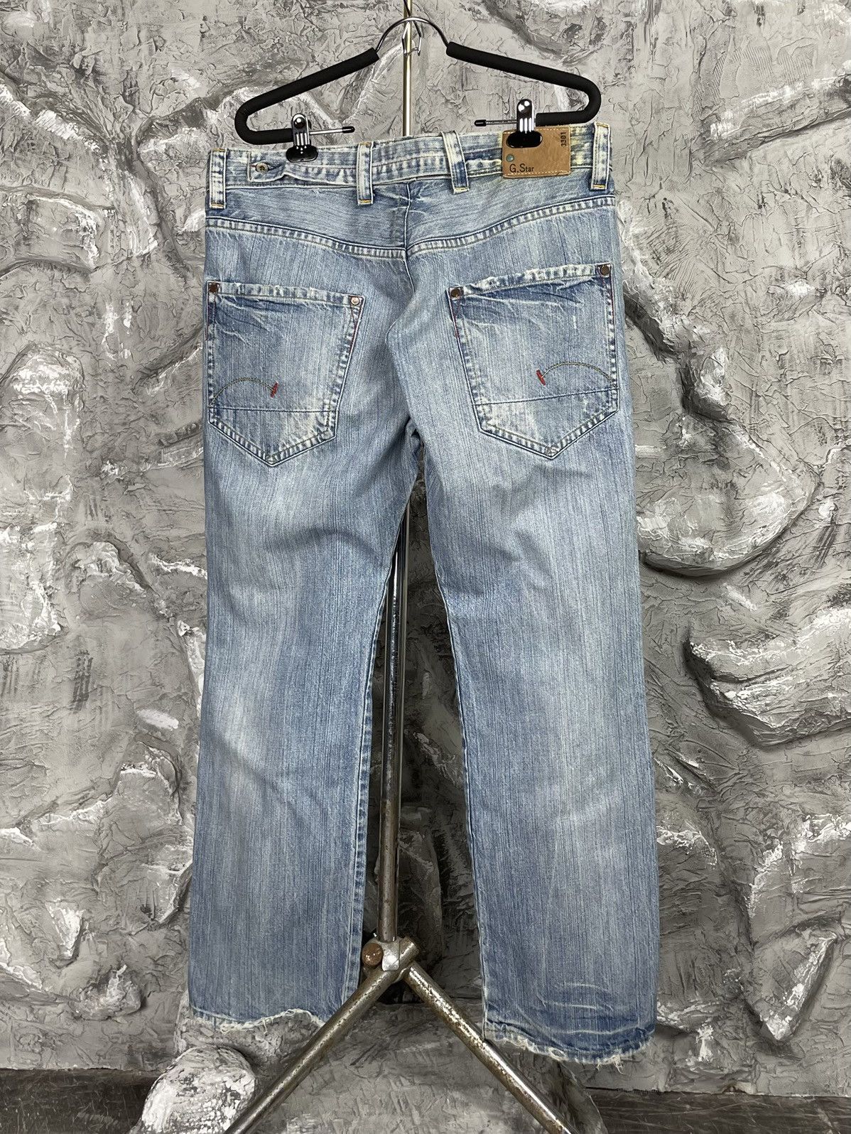 G-Star Vintage G-Star Fade Distressed Denim Jeans Y2K DG Japan Vibe Size US 36 / EU 52 - 4 Thumbnail