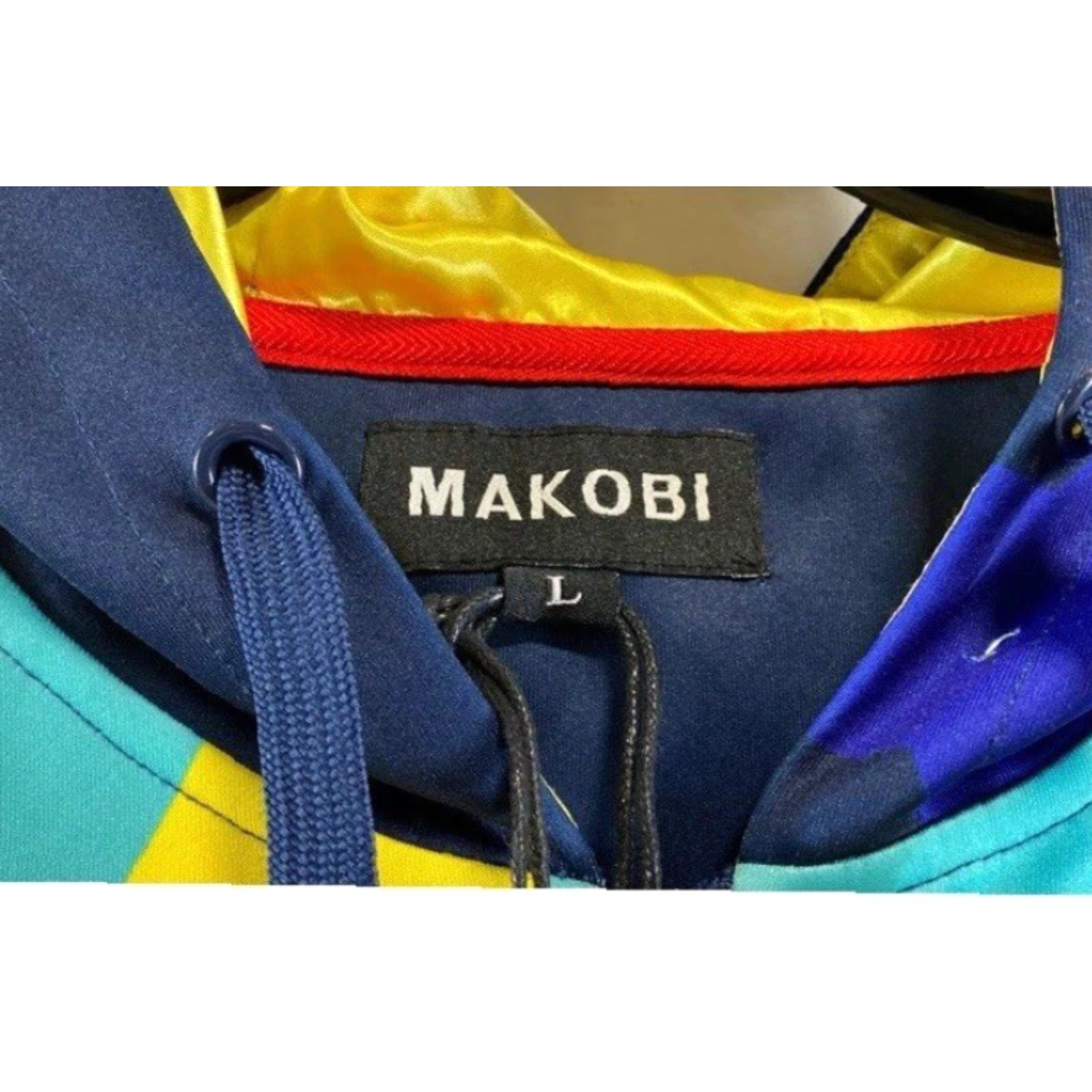 Vintage Makobi Navy Graphic Print Long Sleeve Hoodie Pockets ZipUp Size L Men’s Size US L / EU 52-54 / 3 - 3 Thumbnail