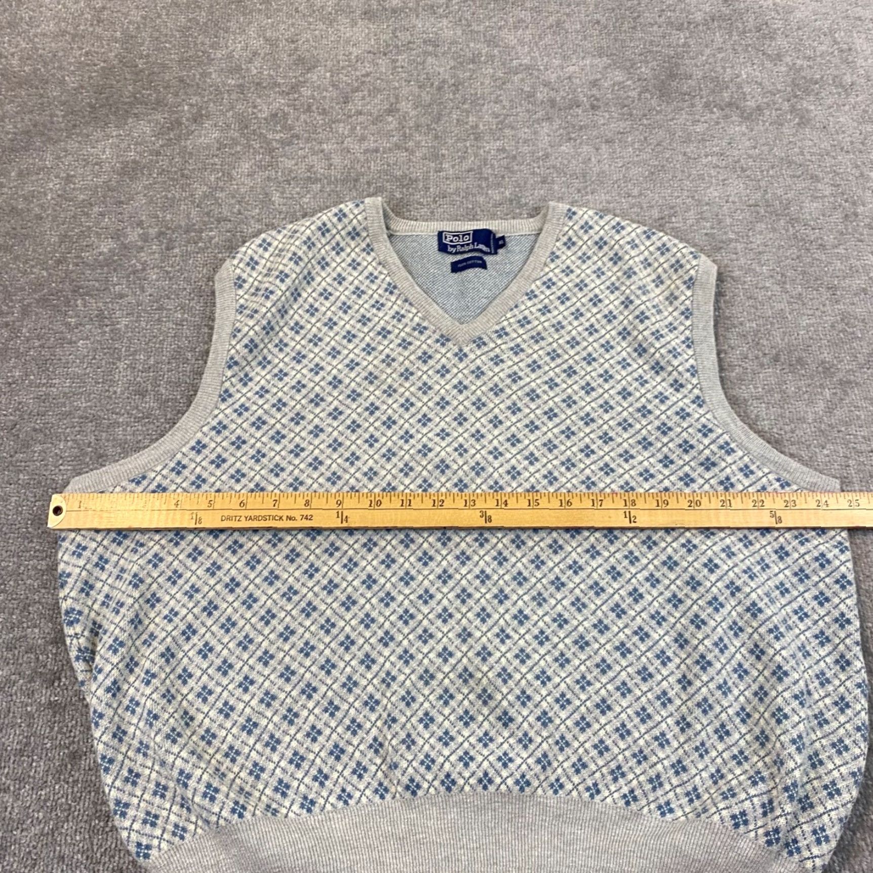 Polo Ralph Lauren Polo Ralph Lauren Vest Mens XL Short Gray Blue Geometric Pullover Sleeveless Shirt? Size US M / EU 48-50 / 2 - 4 Thumbnail
