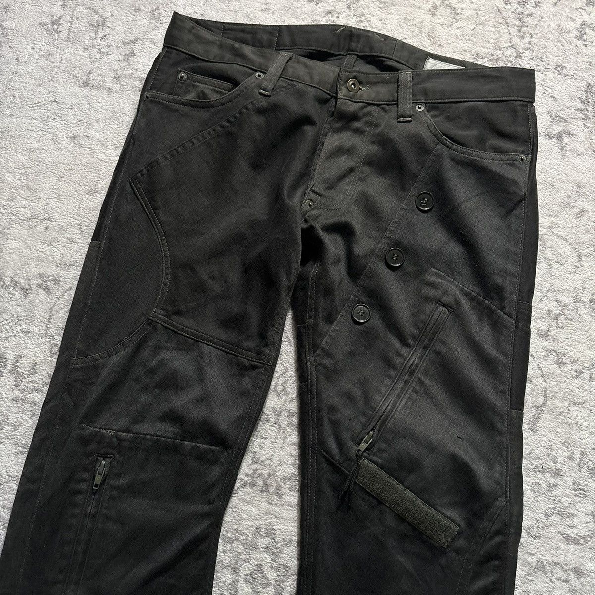 20471120 20471120 Paper Reconstructed Military Cargo Pants Black | 35 Size US 35 - 3 Thumbnail