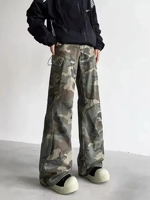 Jean Fukatsu x Ayano Cargo Camo Stacked Pants Size US 30 / EU 46 - 3 Thumbnail