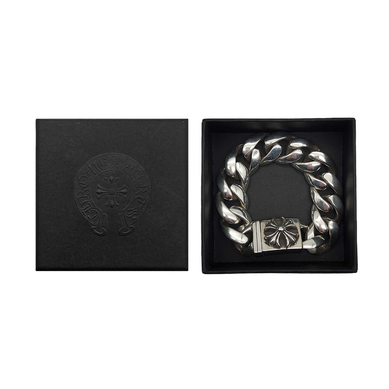 Chrome Hearts Chrome Hearts Silver Plus Cross Cuban Link ID Bracelet Size ONE SIZE - 4 Thumbnail
