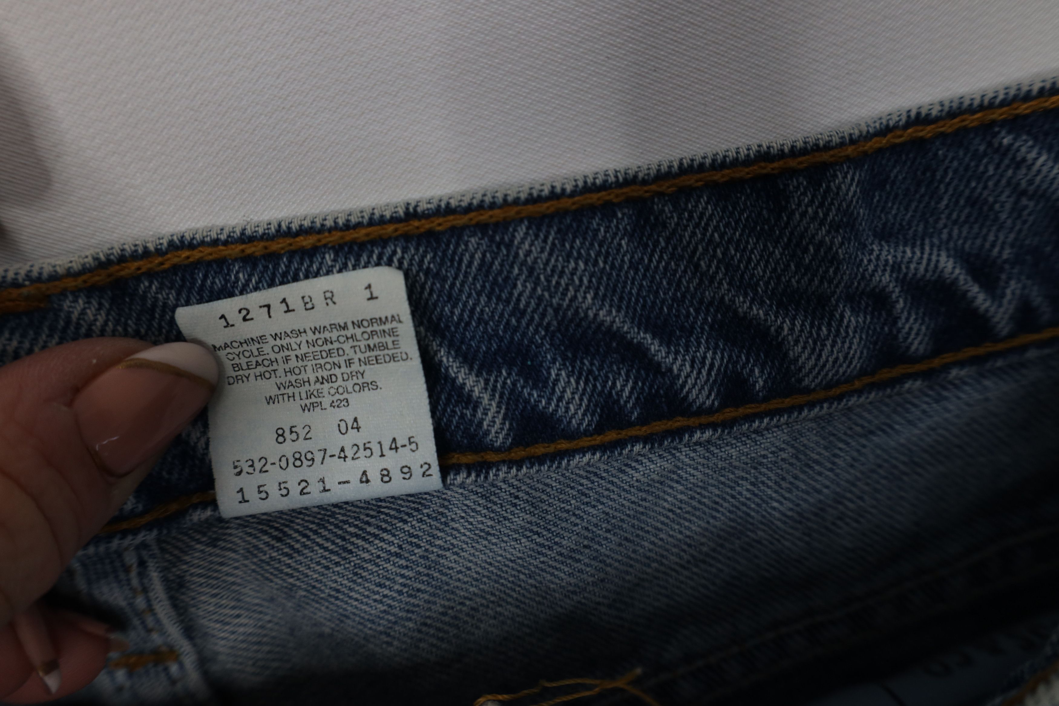 Levi's Vintage 90s Levis 512 Short Slim Tapered Leg Denim Jeans USA Size 36" / US 14 / IT 50 - 7 Thumbnail